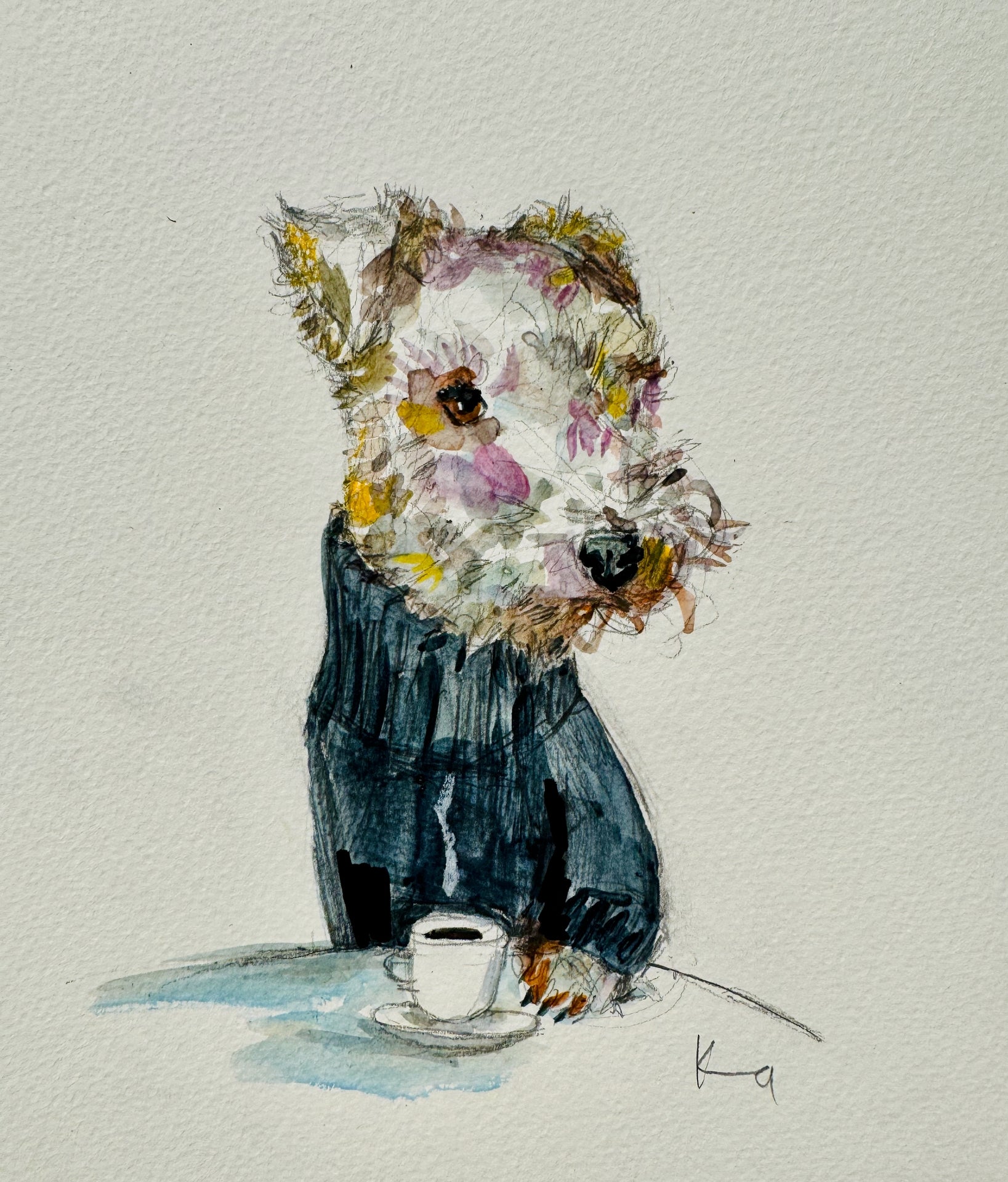 Espresso Dog Print