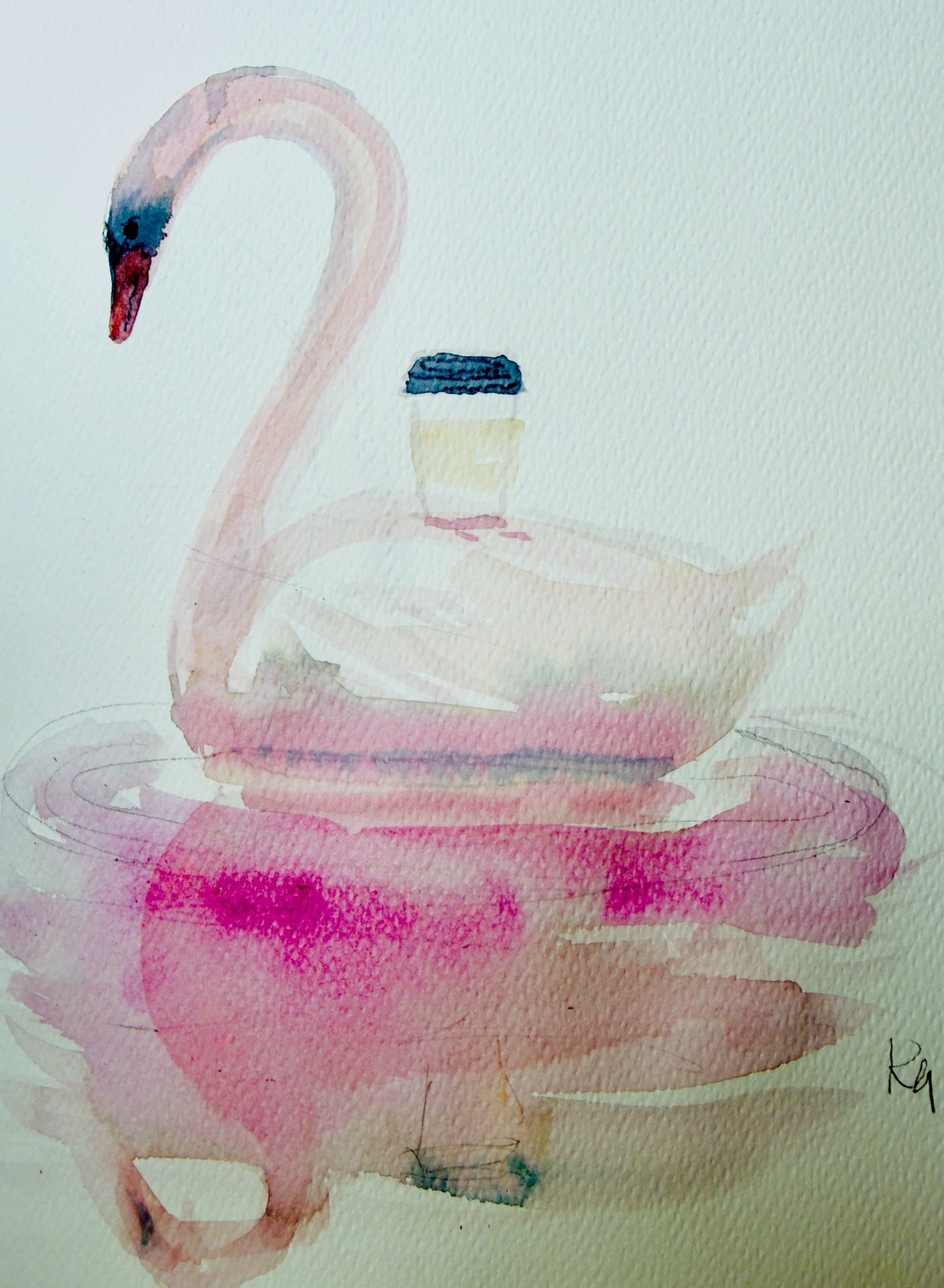 Coffee Swan Print