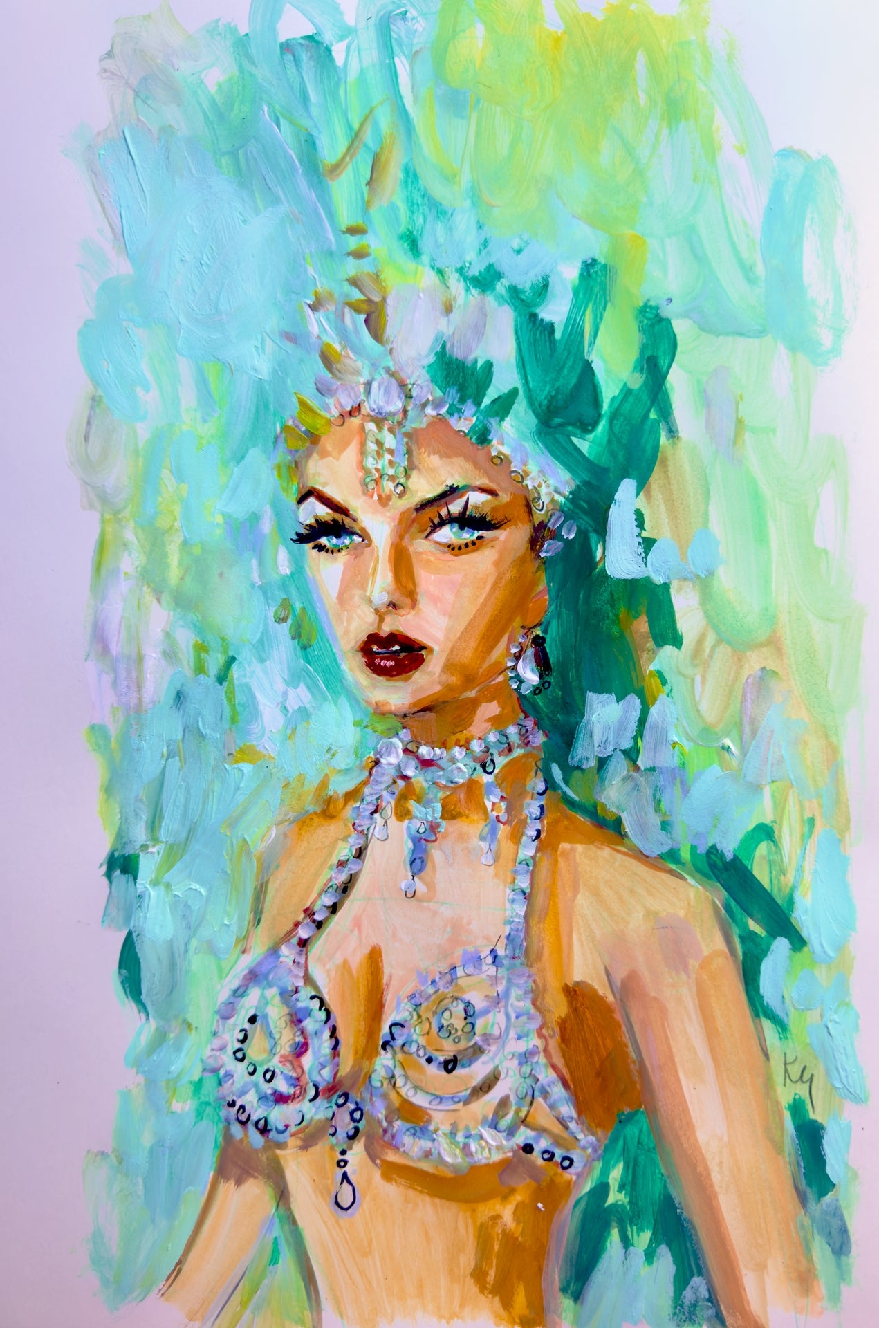 Taylor Showgirl Feathers Print