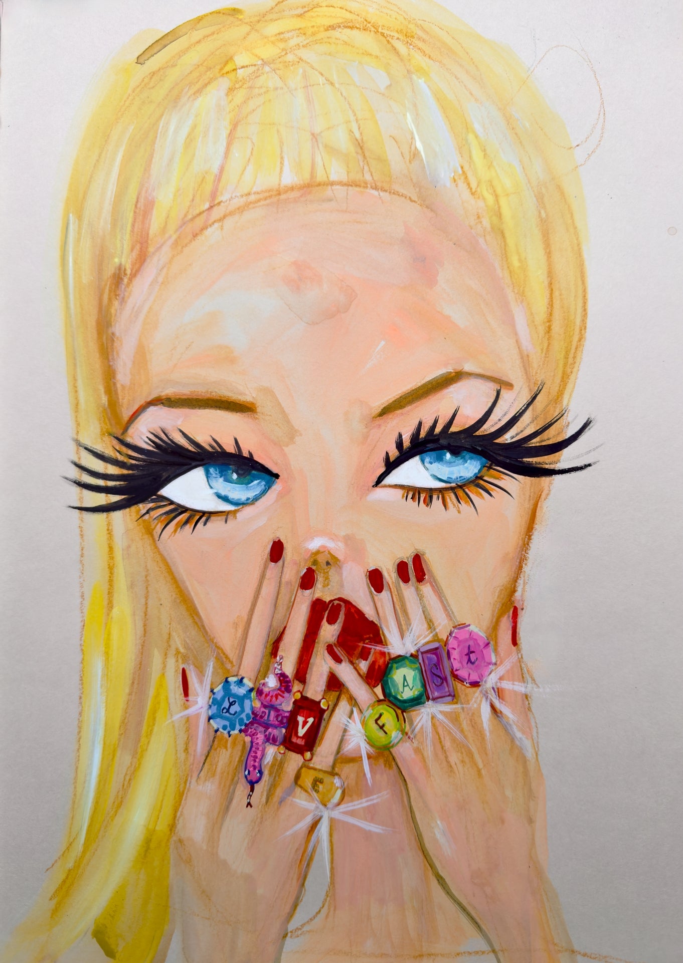 LIVE FAST Barbie Print