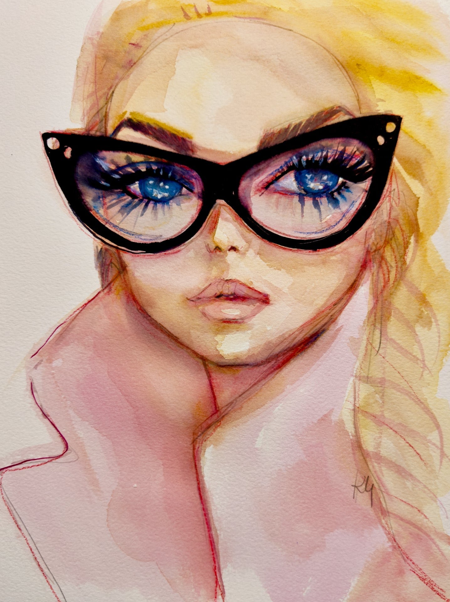 Glasses Barbie Print