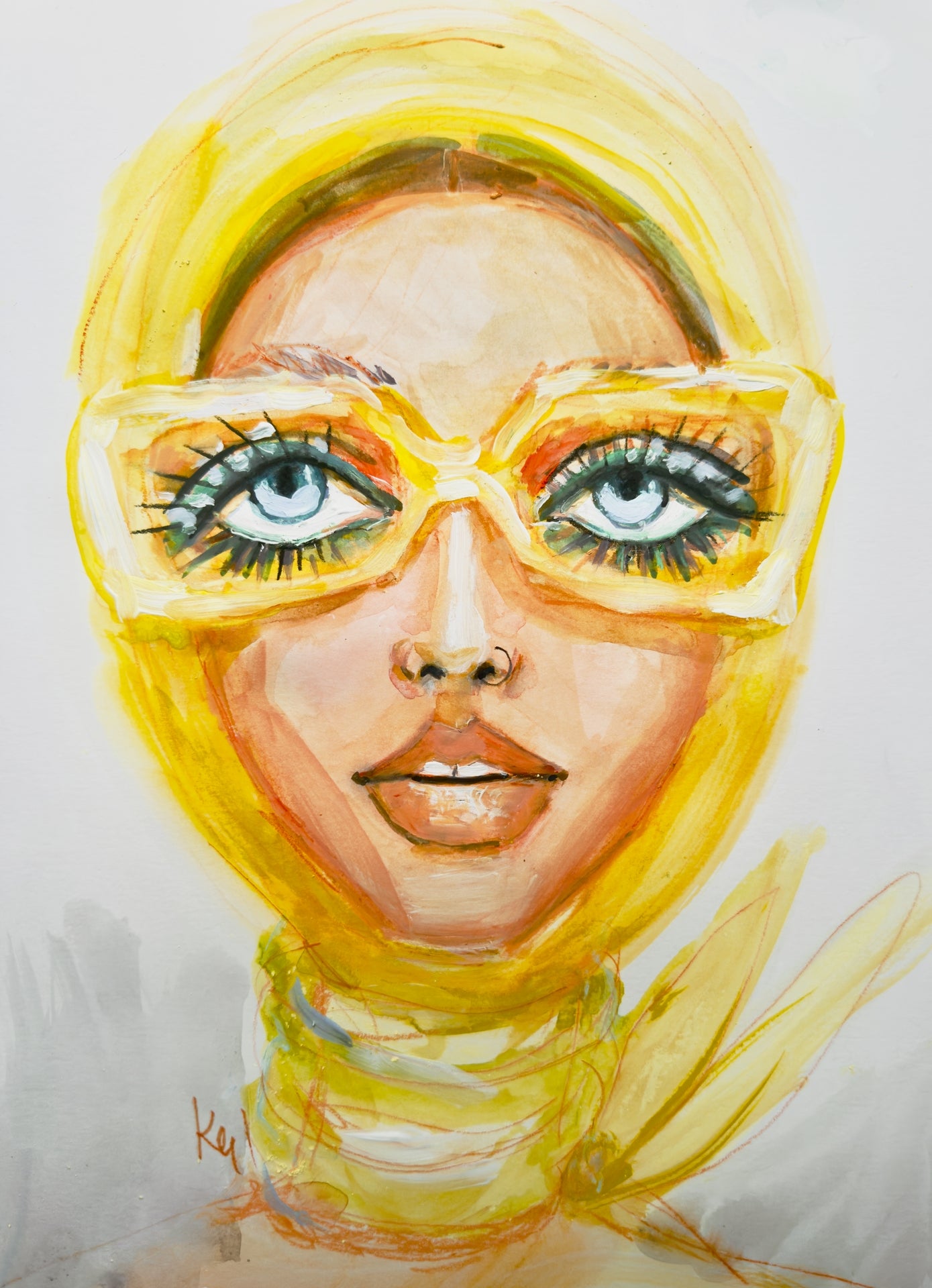 Emma Yellow Print