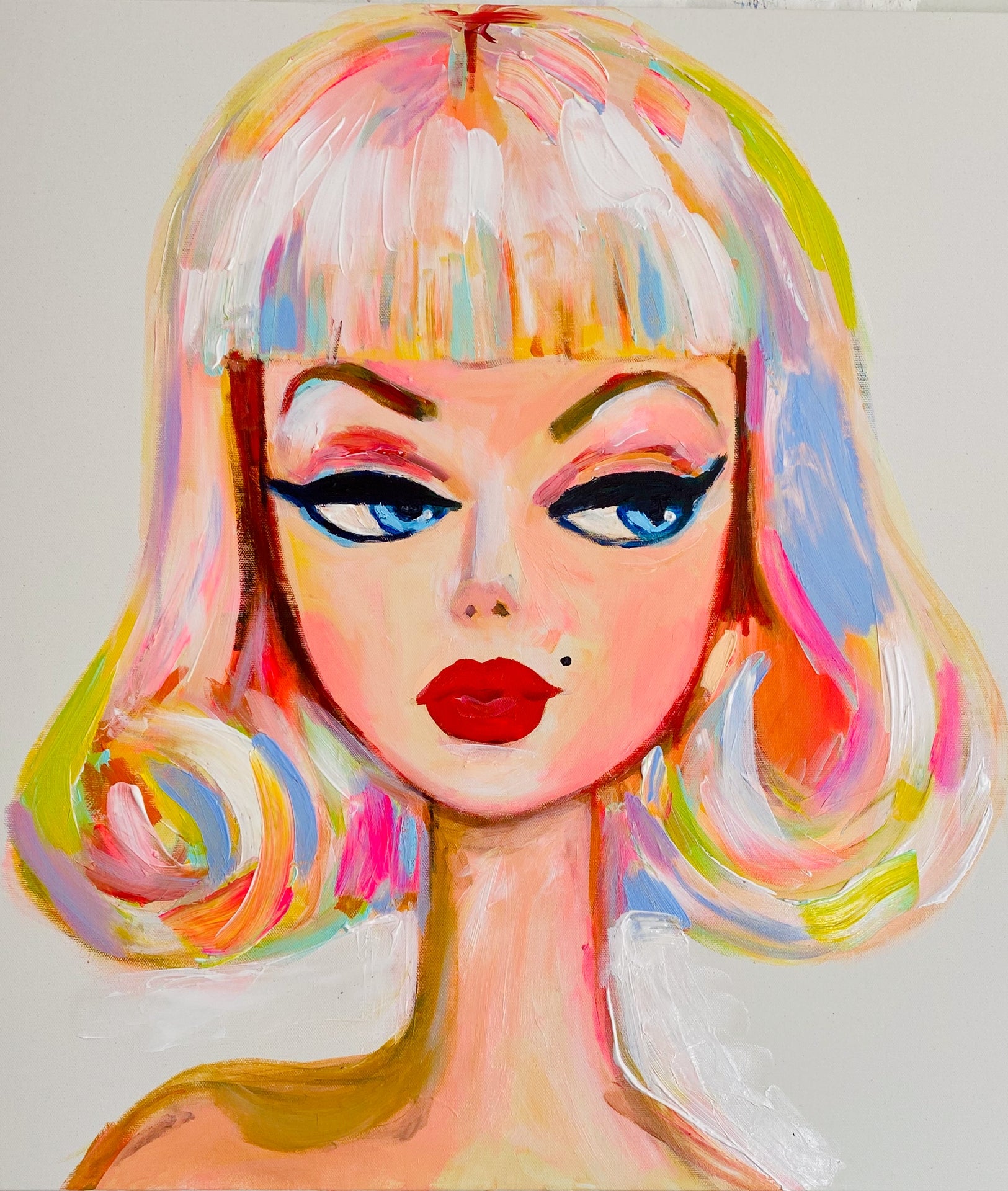 Rainbow Barbie Print