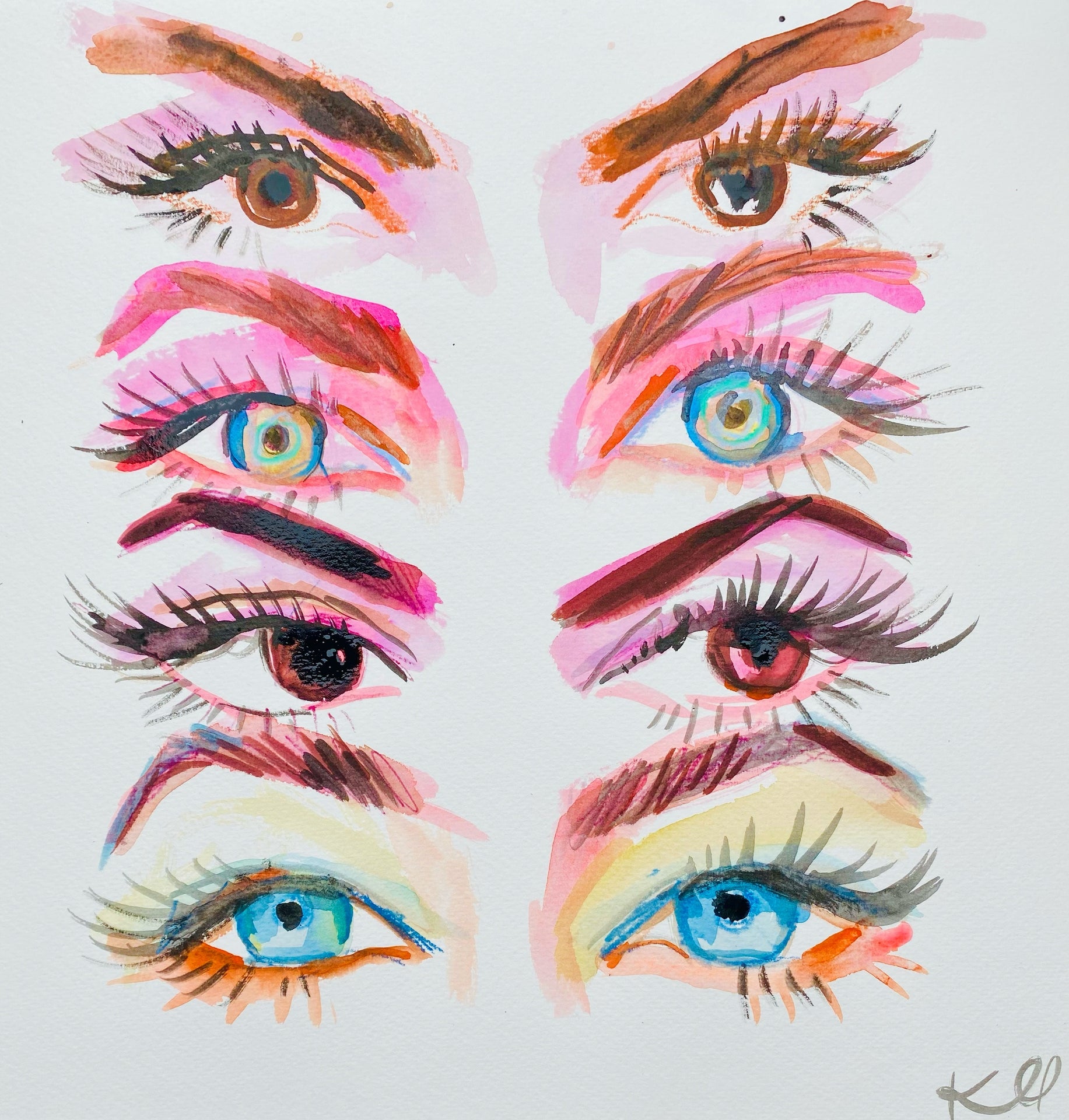 Colorful Eyes Print