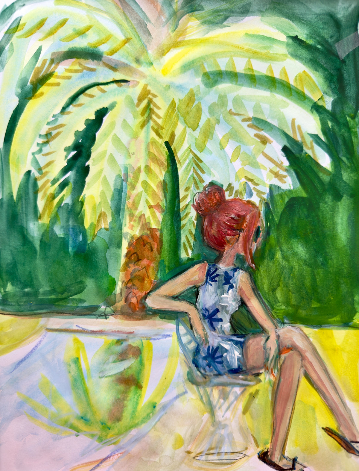 Backyard Pool Print
