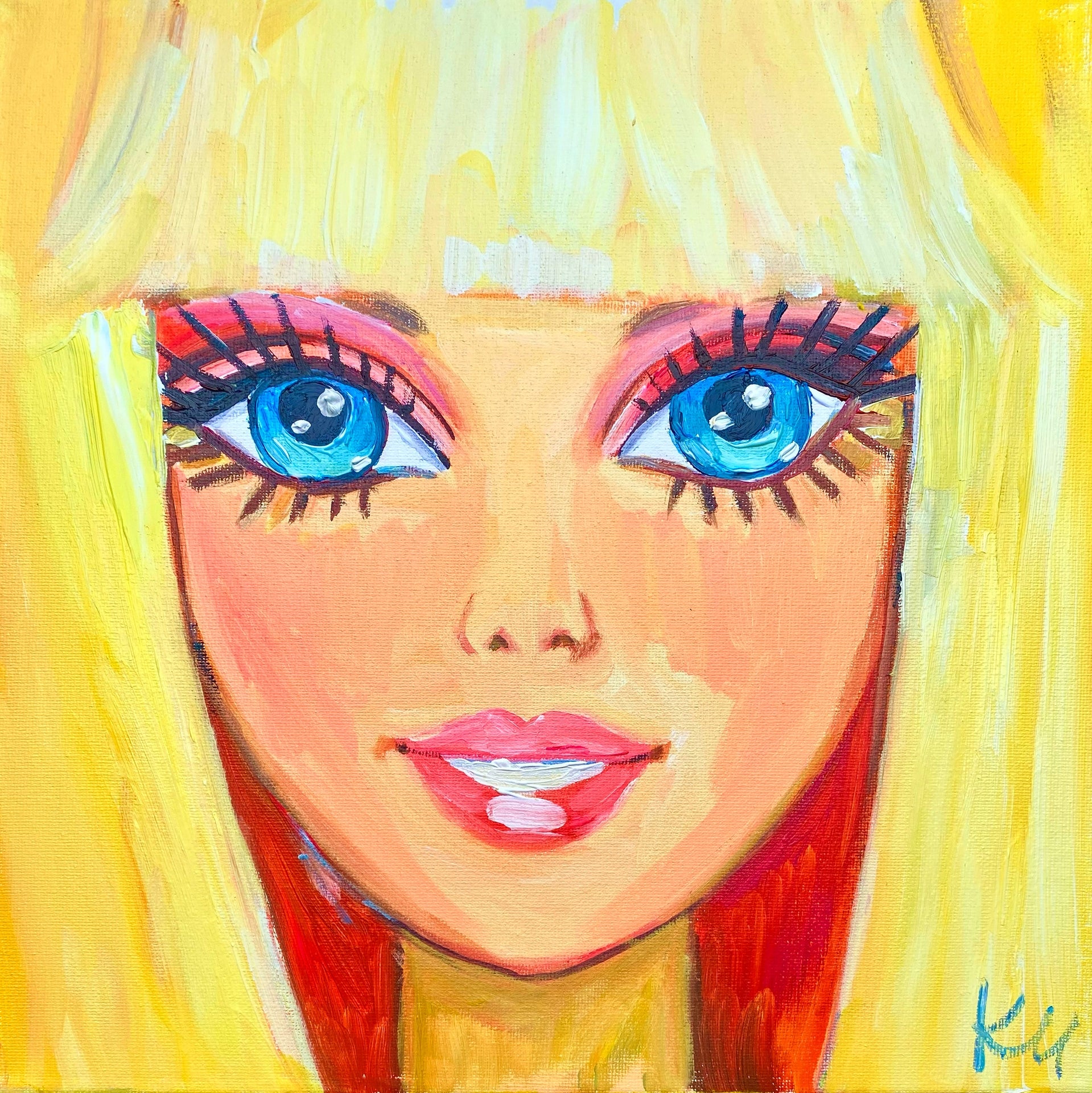 Barbie Bangs Print