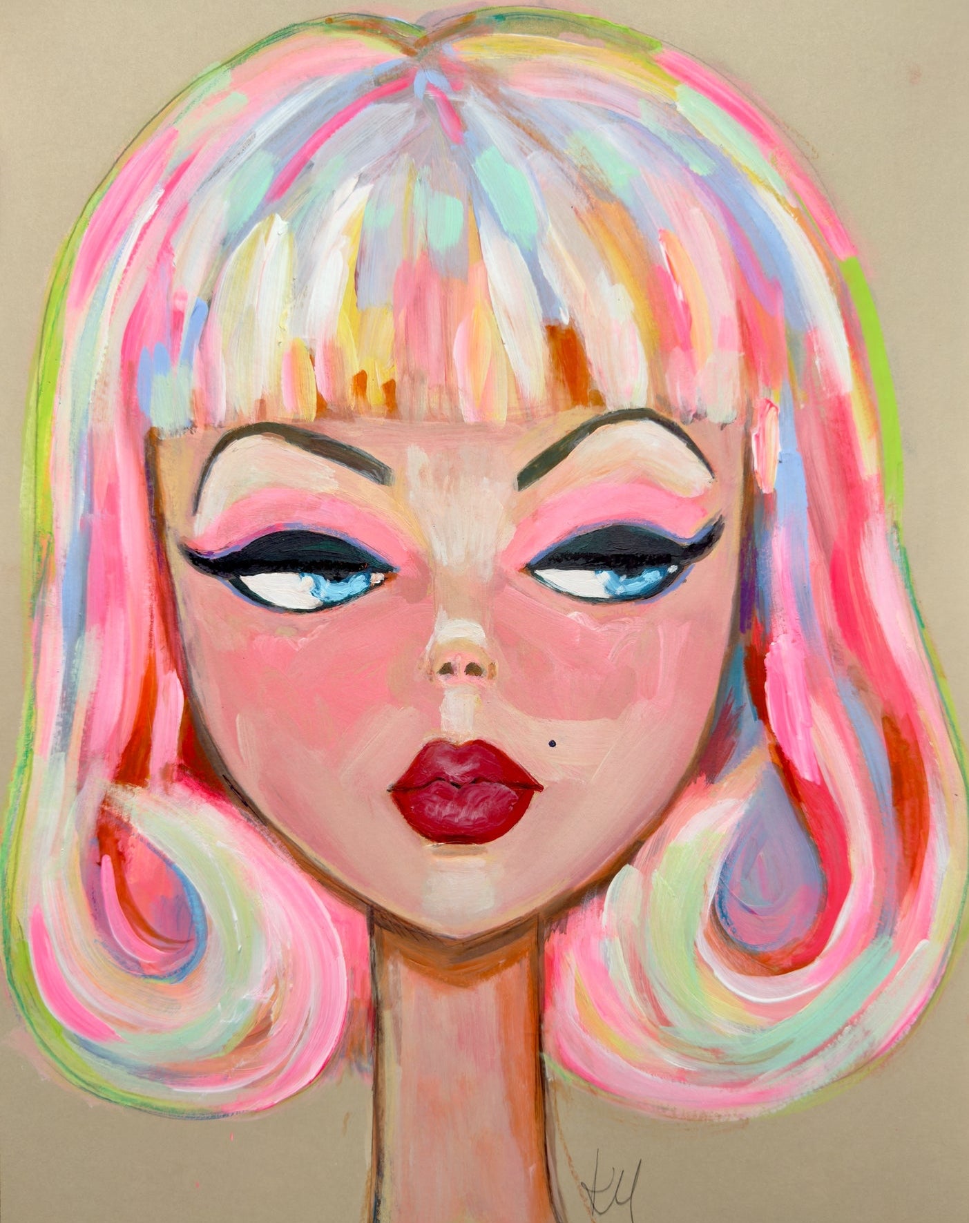 Rainbow Barbie Pink Print