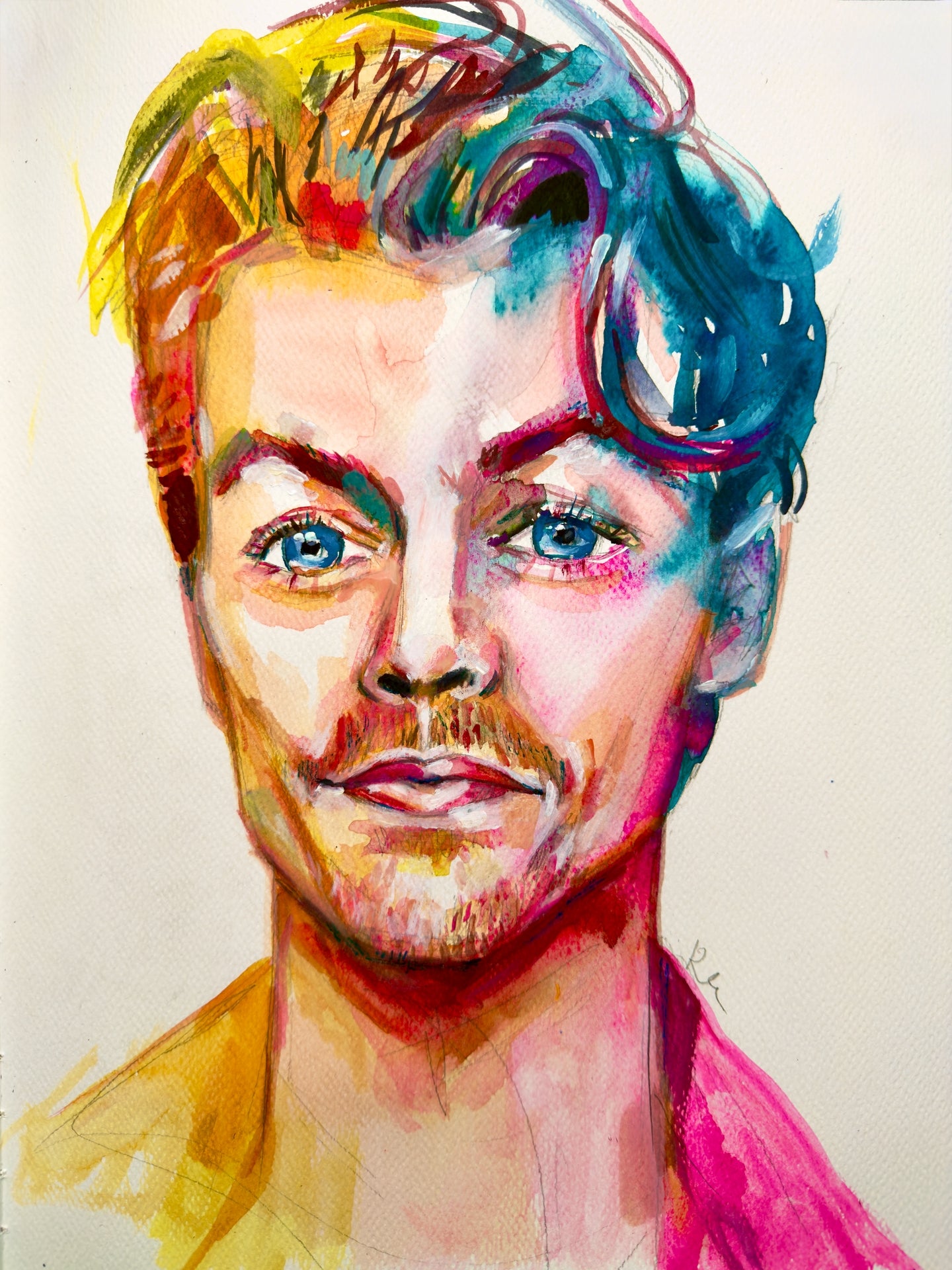 Harry Styles Rainbow Print