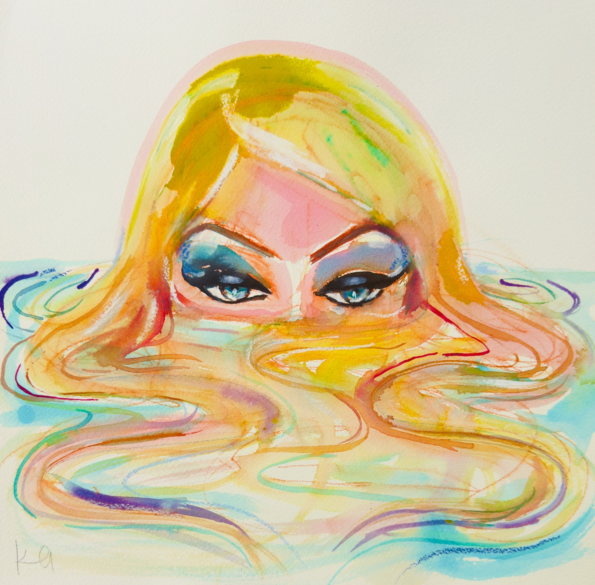 Drowning Barbie Print