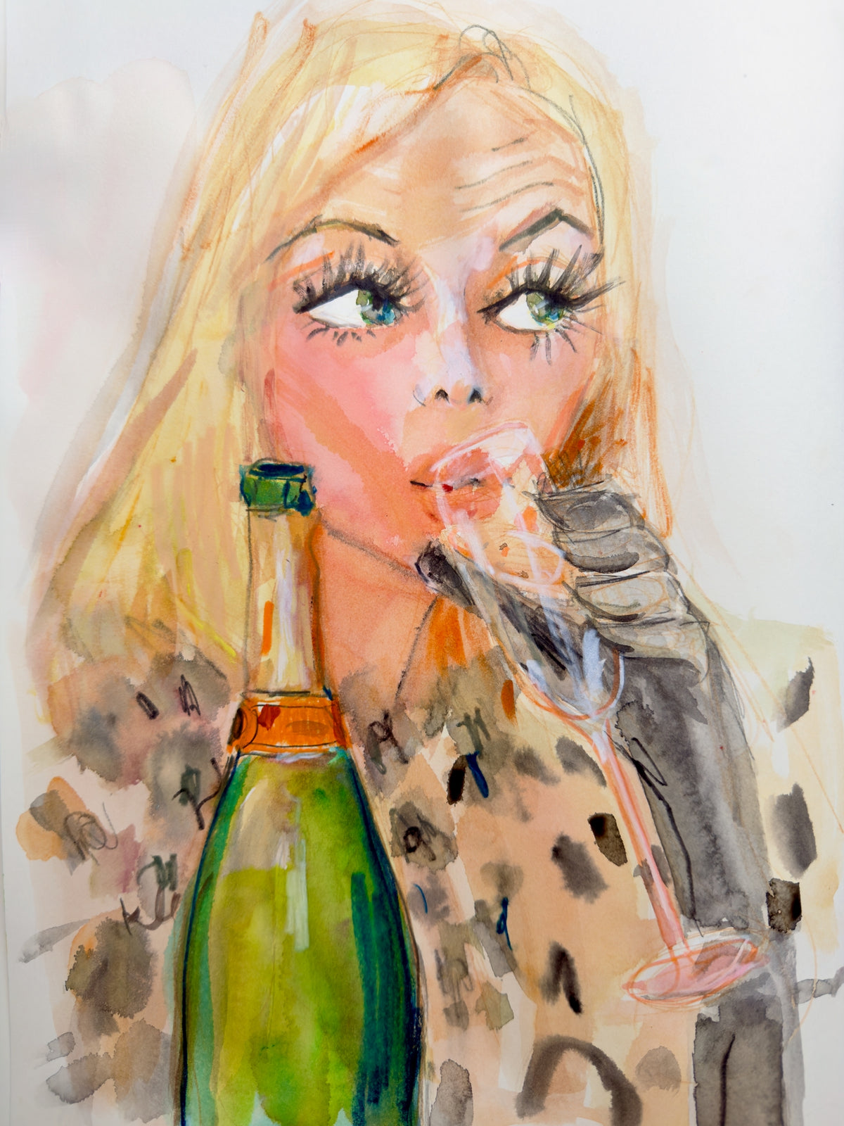 Samantha Drinking Print