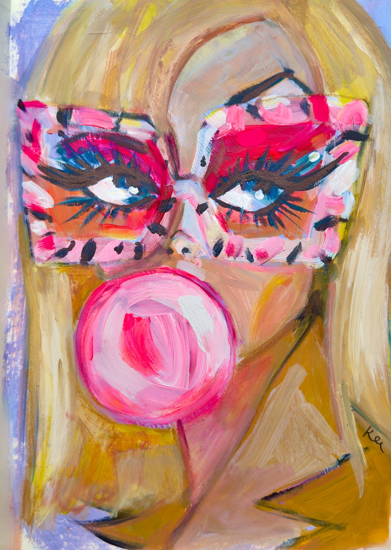 Blonde Bubble Big Print