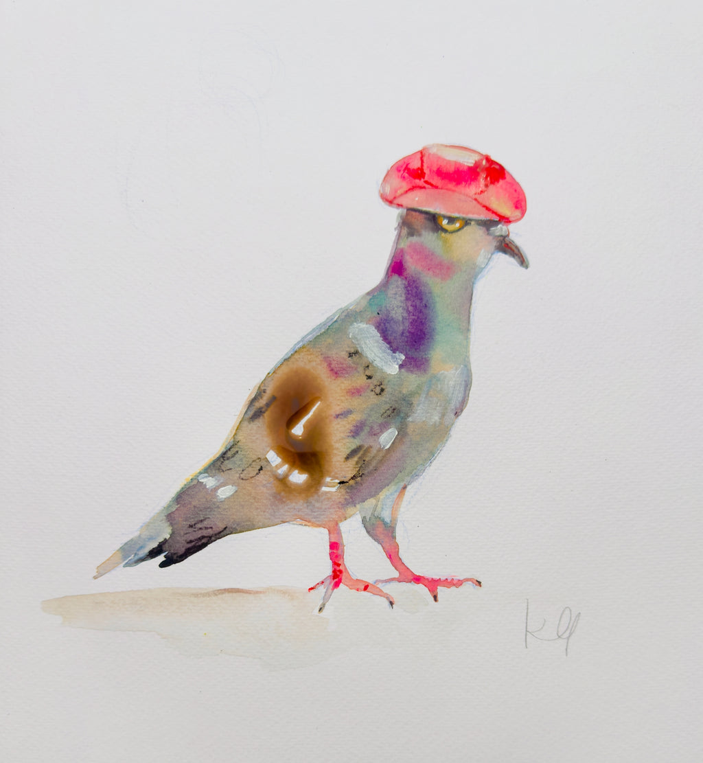 Cowboy Pigeon Print