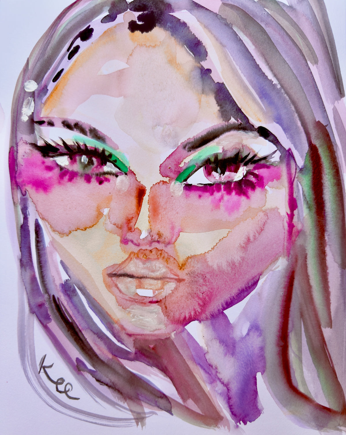 Pink Makeup Print