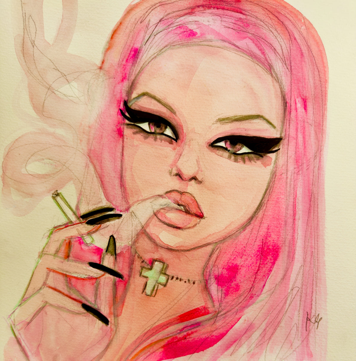 Badgirl Pink Print