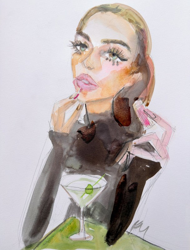 Lipgloss Martini Print