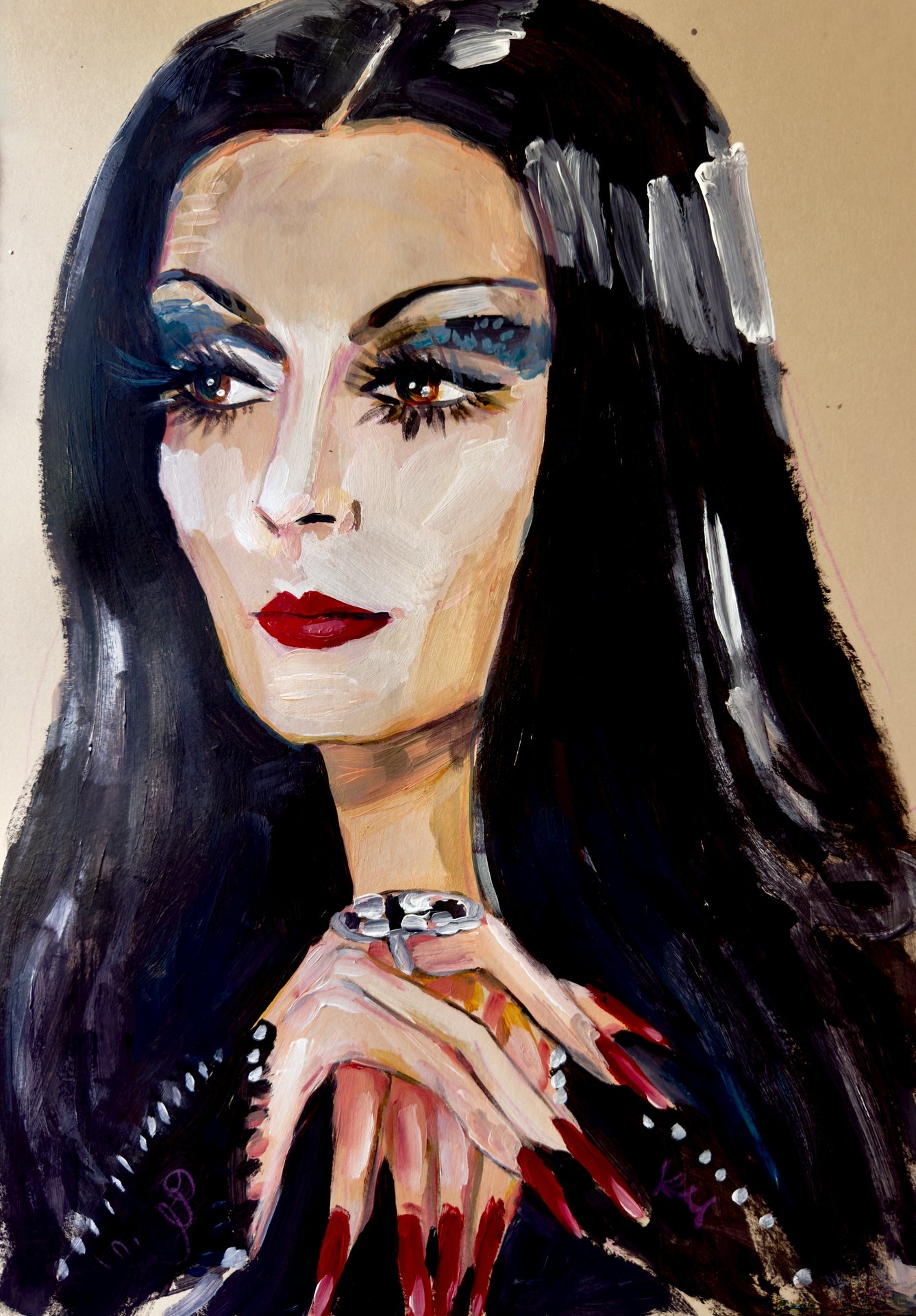 Morticia Glam Print