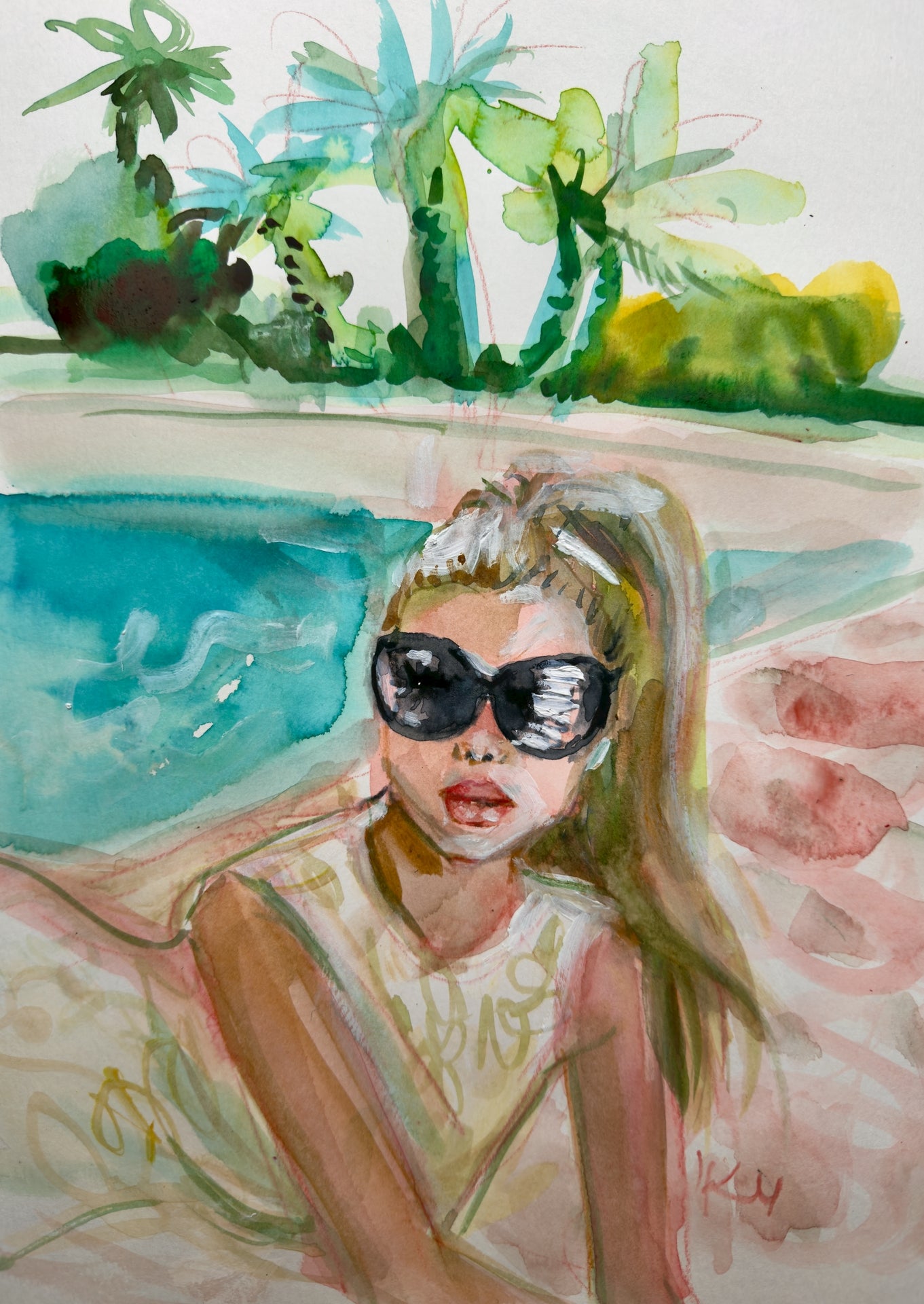 Pool Glam Print