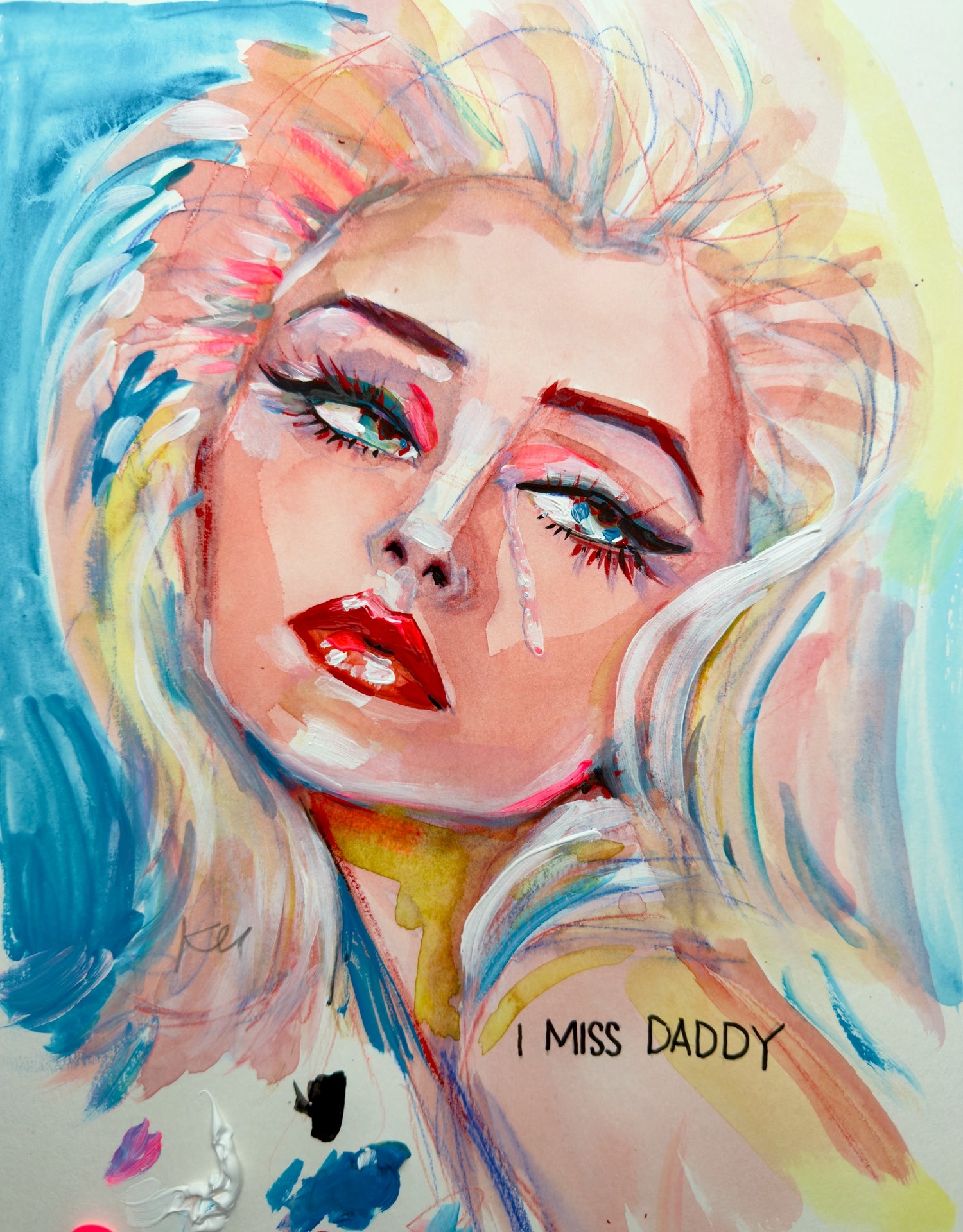 I miss Daddy Print