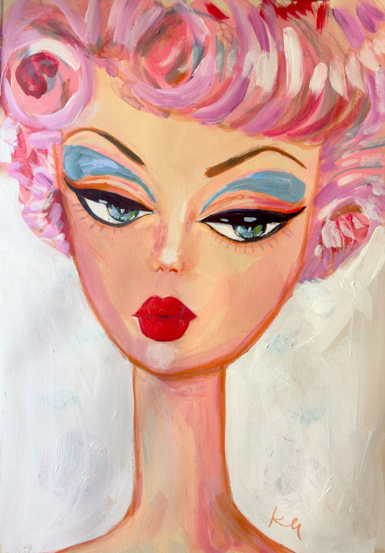 Grey Shadow Barbie Print