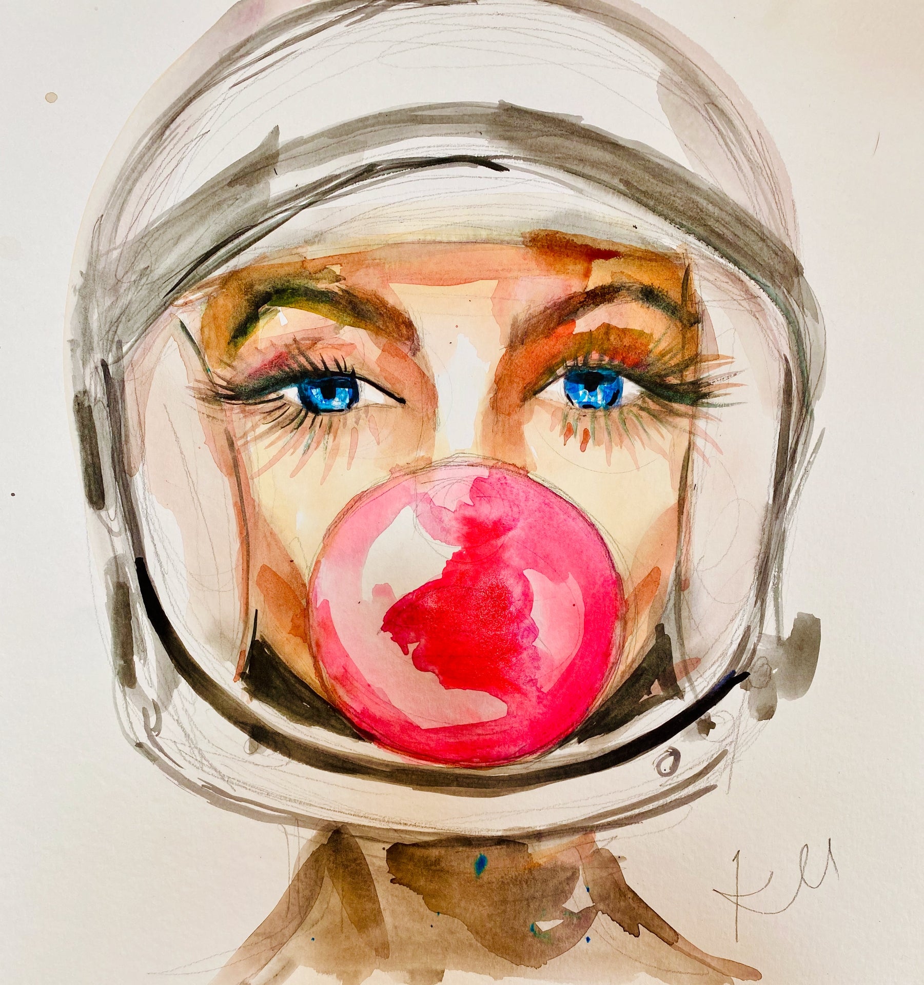 Space Girl Print