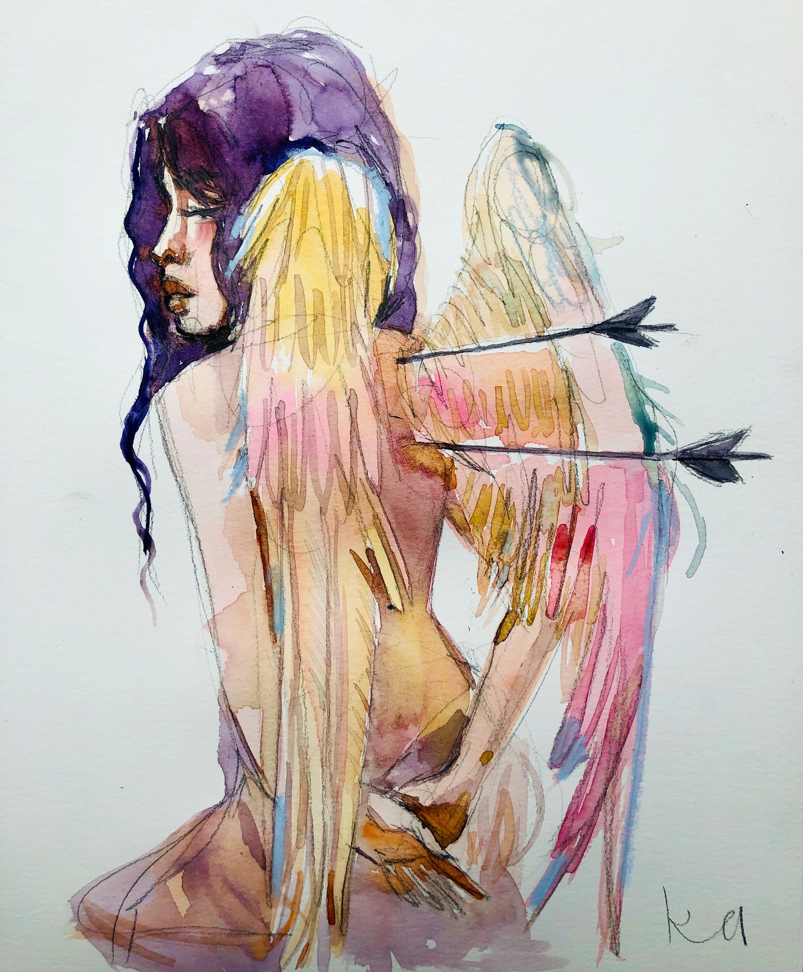 Struck Angel Print