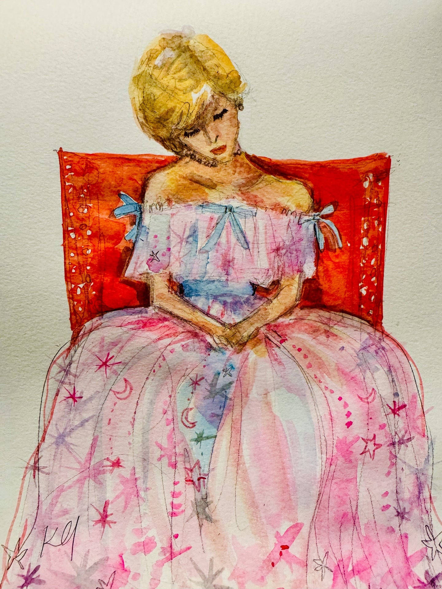 Napping Princess Print