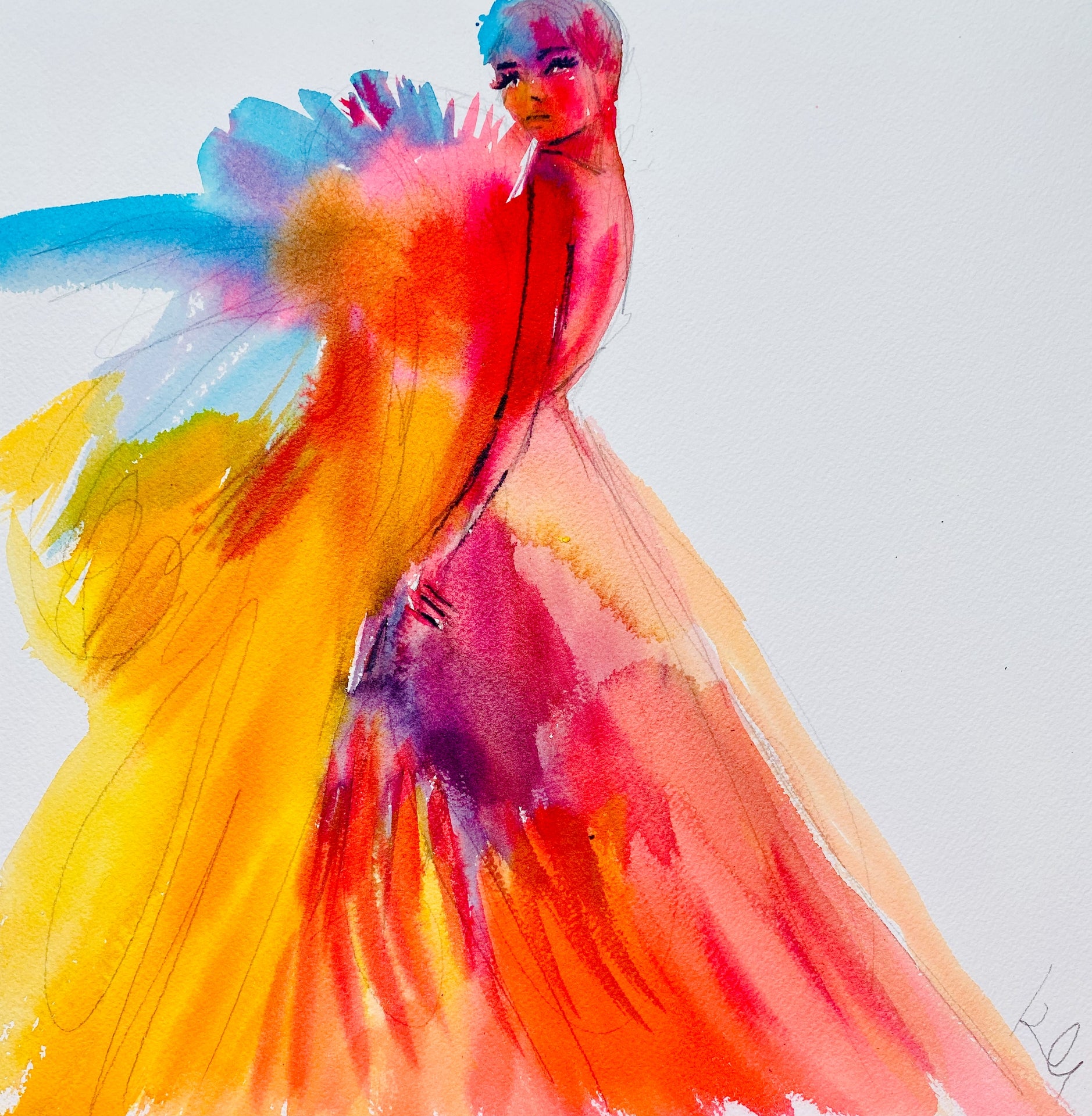 Rainbow Dress Print