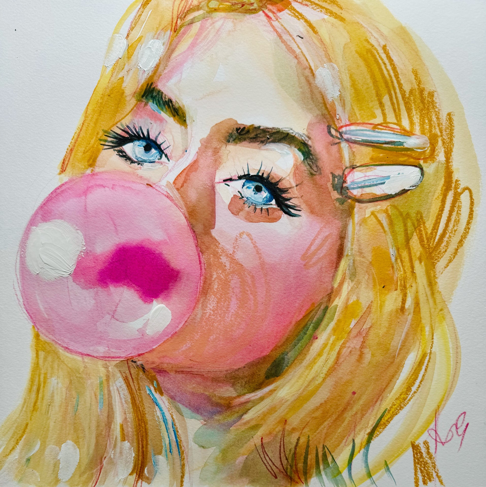 Getting Ready Bubble Print