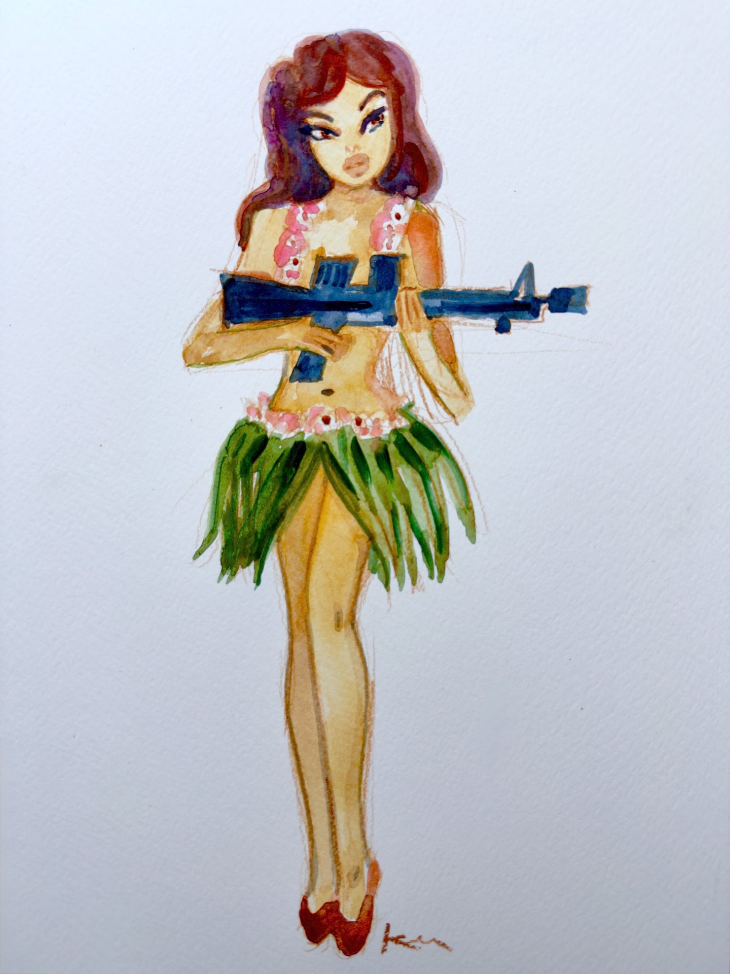 Hula Babe Print
