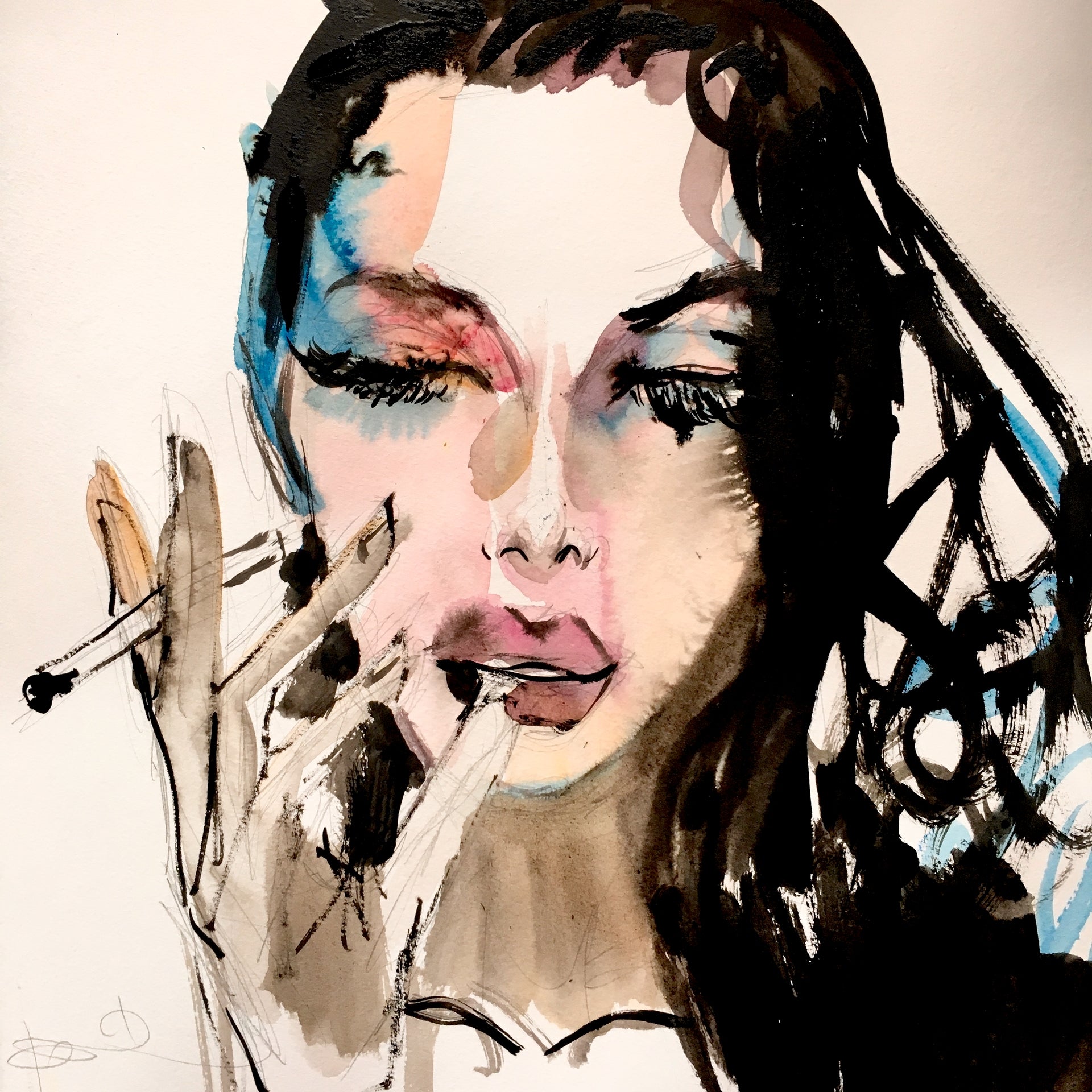 Bella Smoking Print