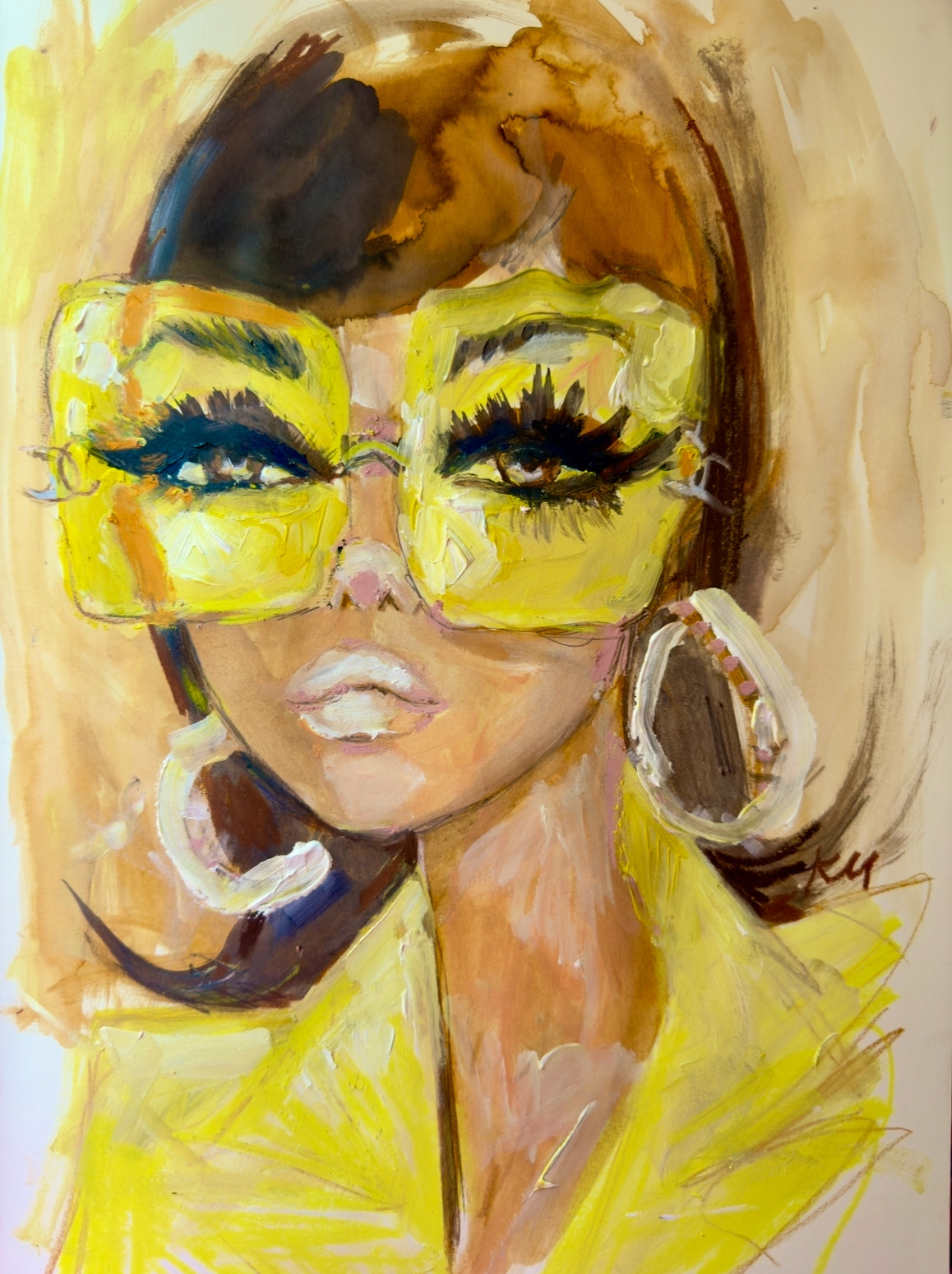 Butter Yellow Shades Print