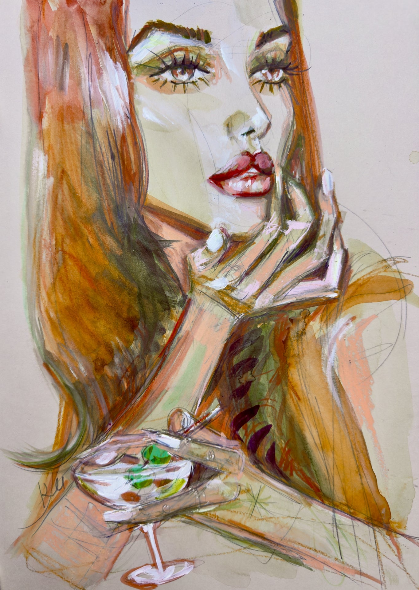 Hailey Martini Print