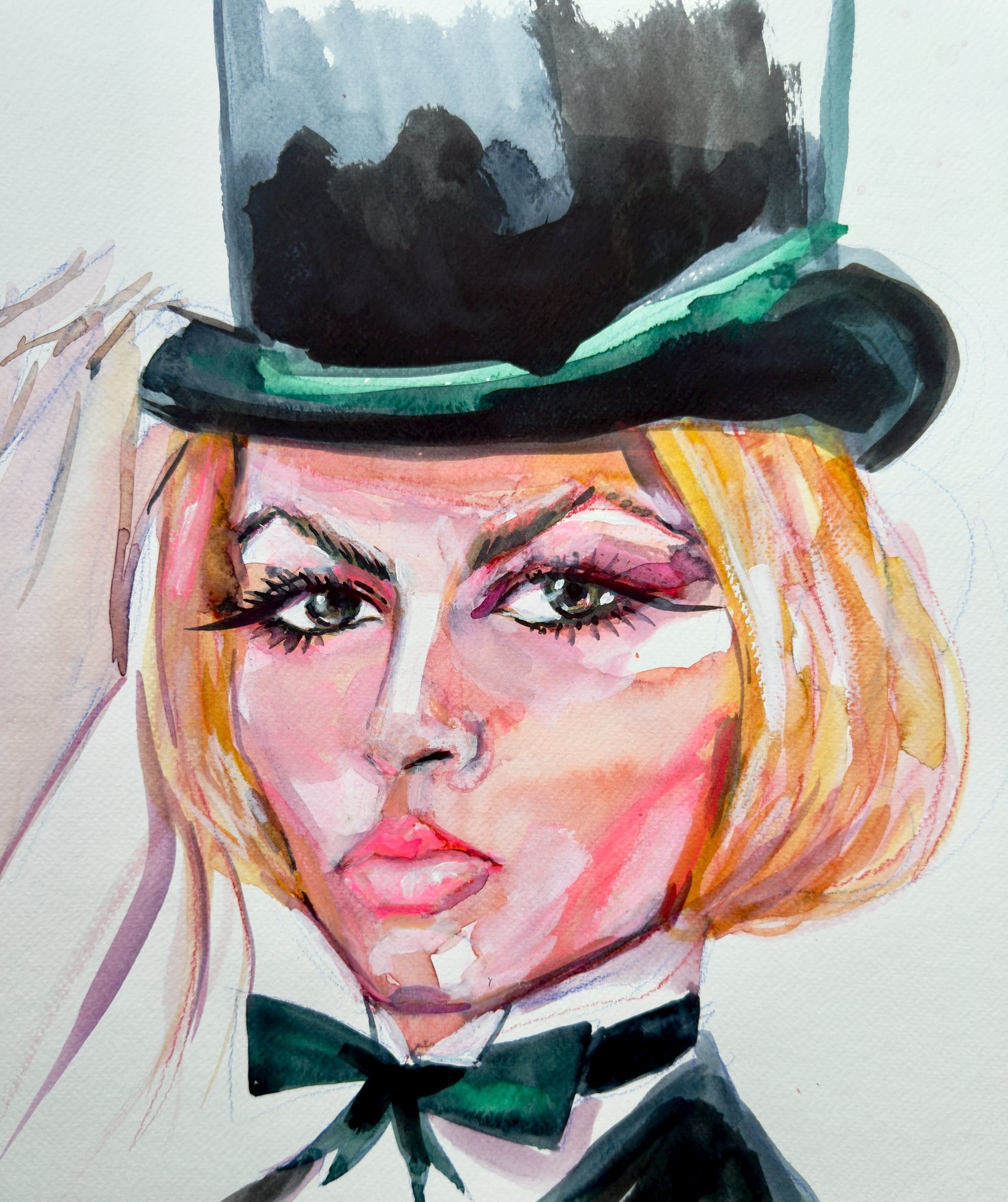 Top Hat Bardot Print