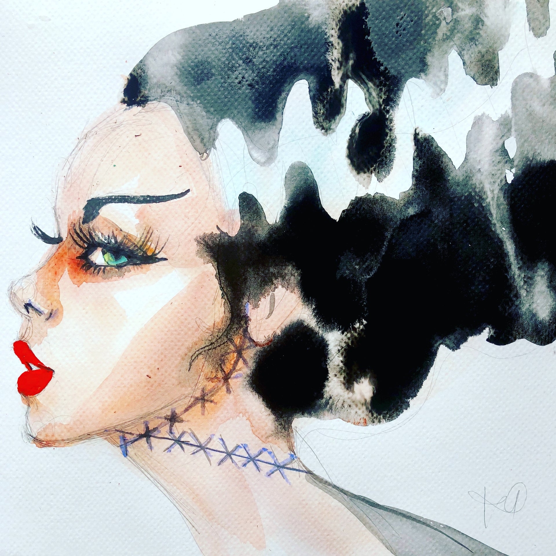 Big Bride of Frankenstein Print