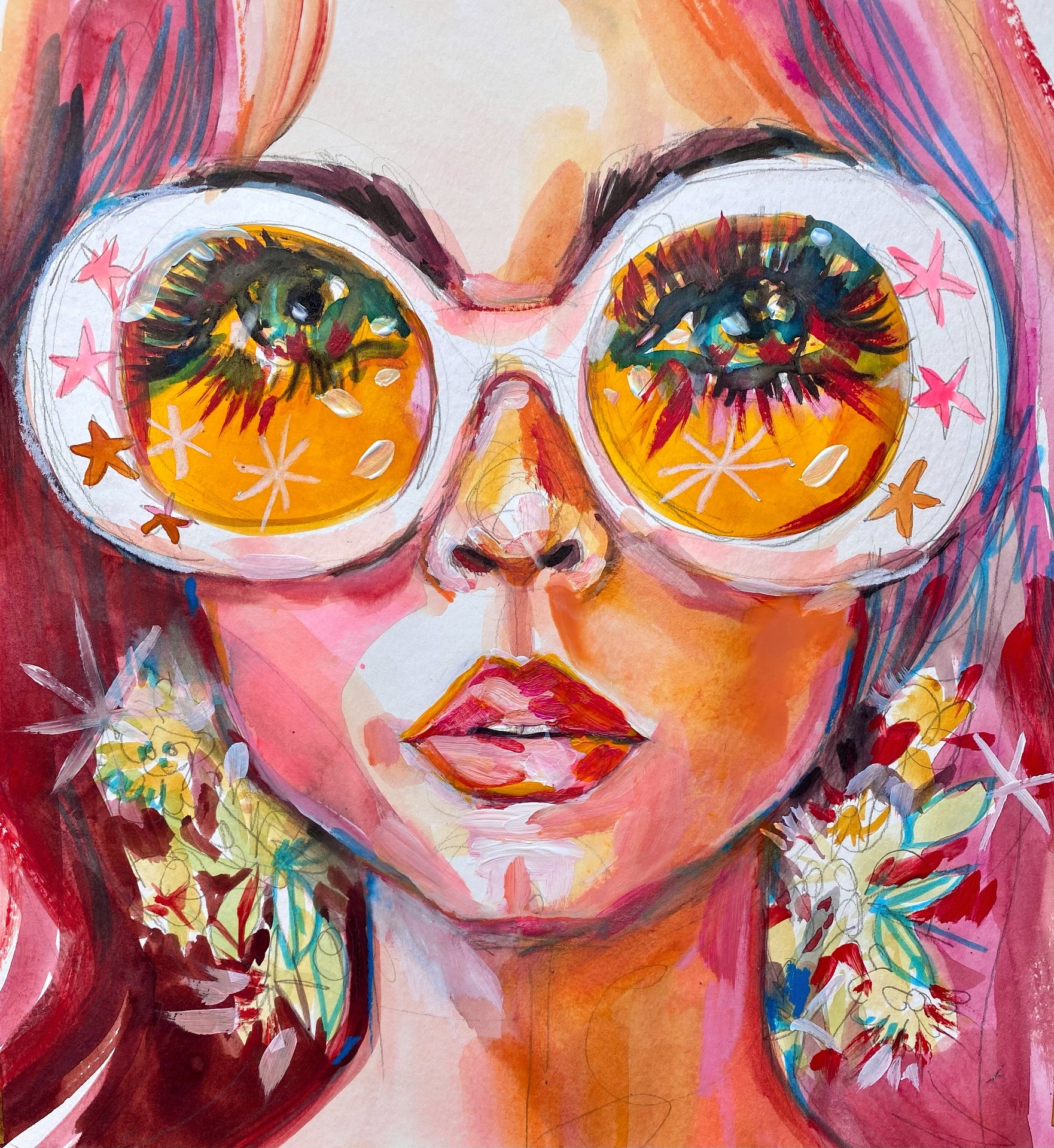 star glasses print