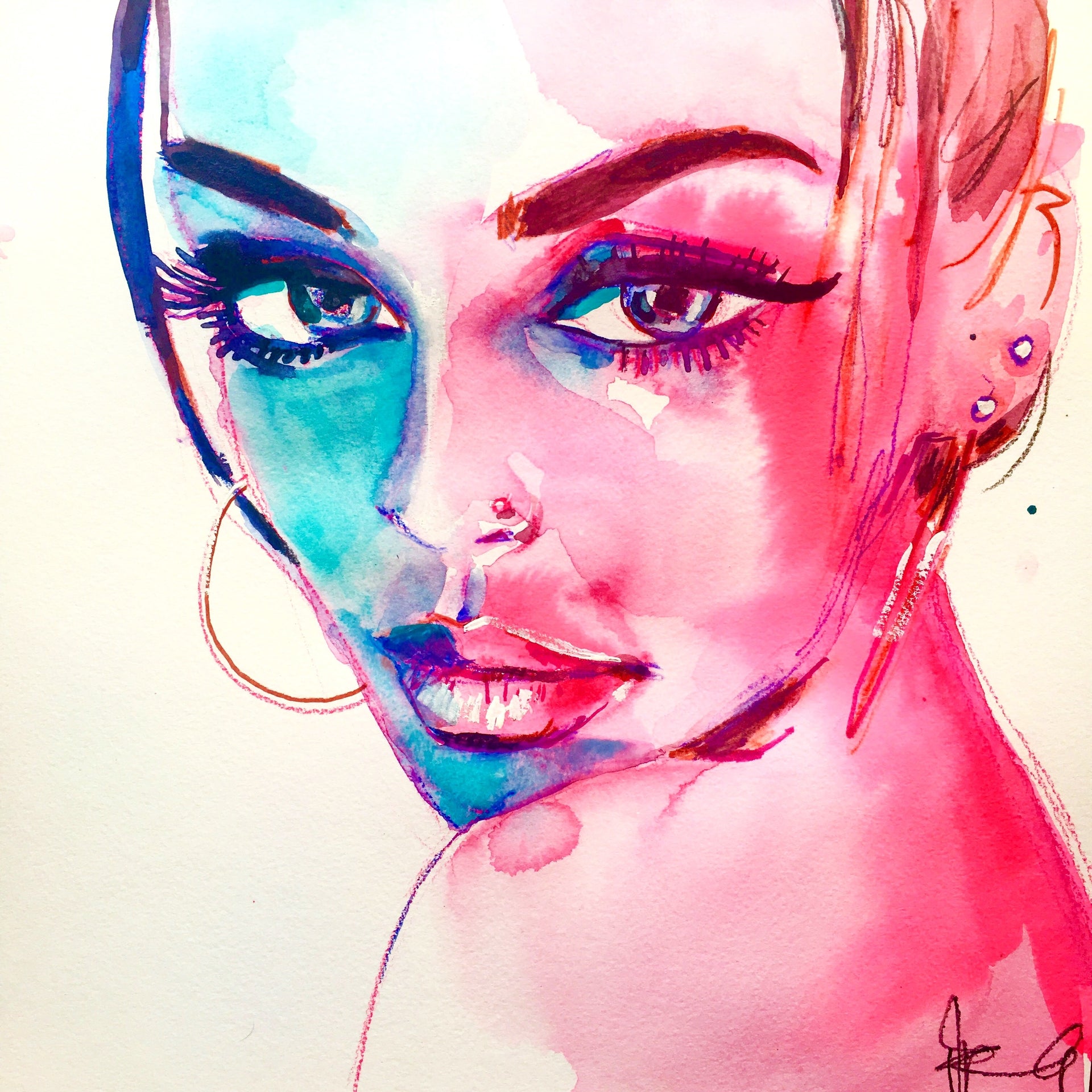 Pink and Blue Print