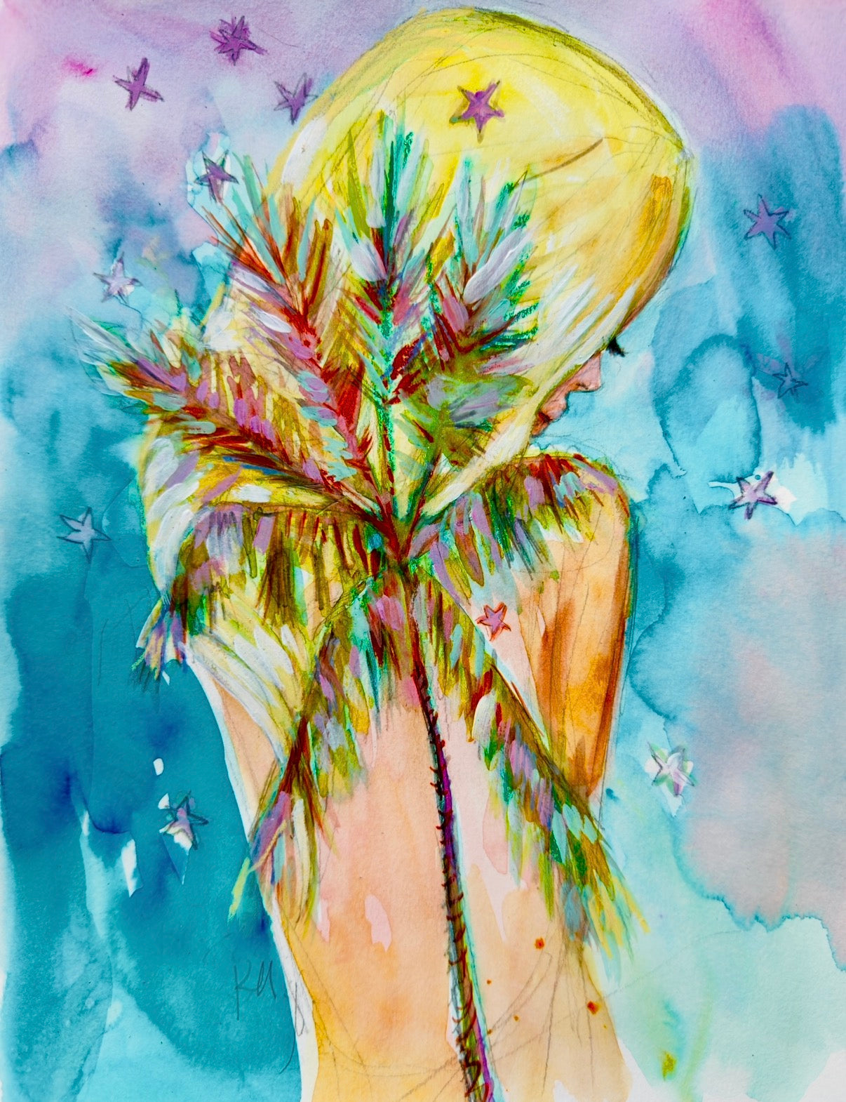 Blonde palm original