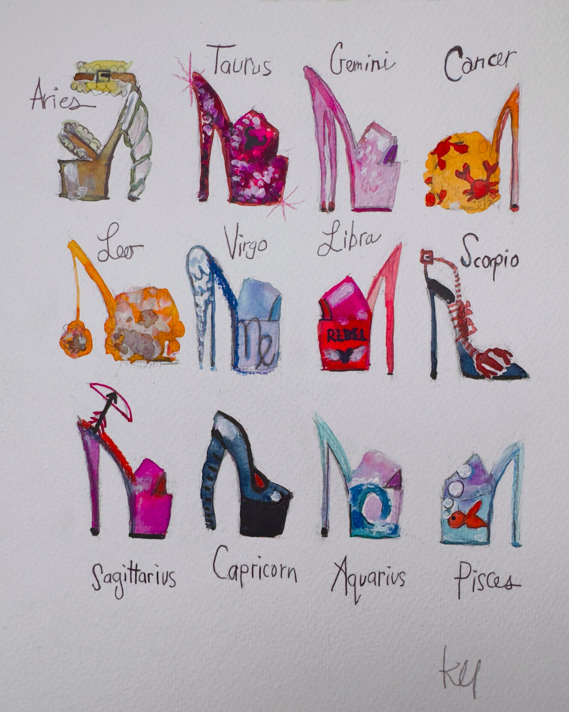 Star sign stripper shoes original