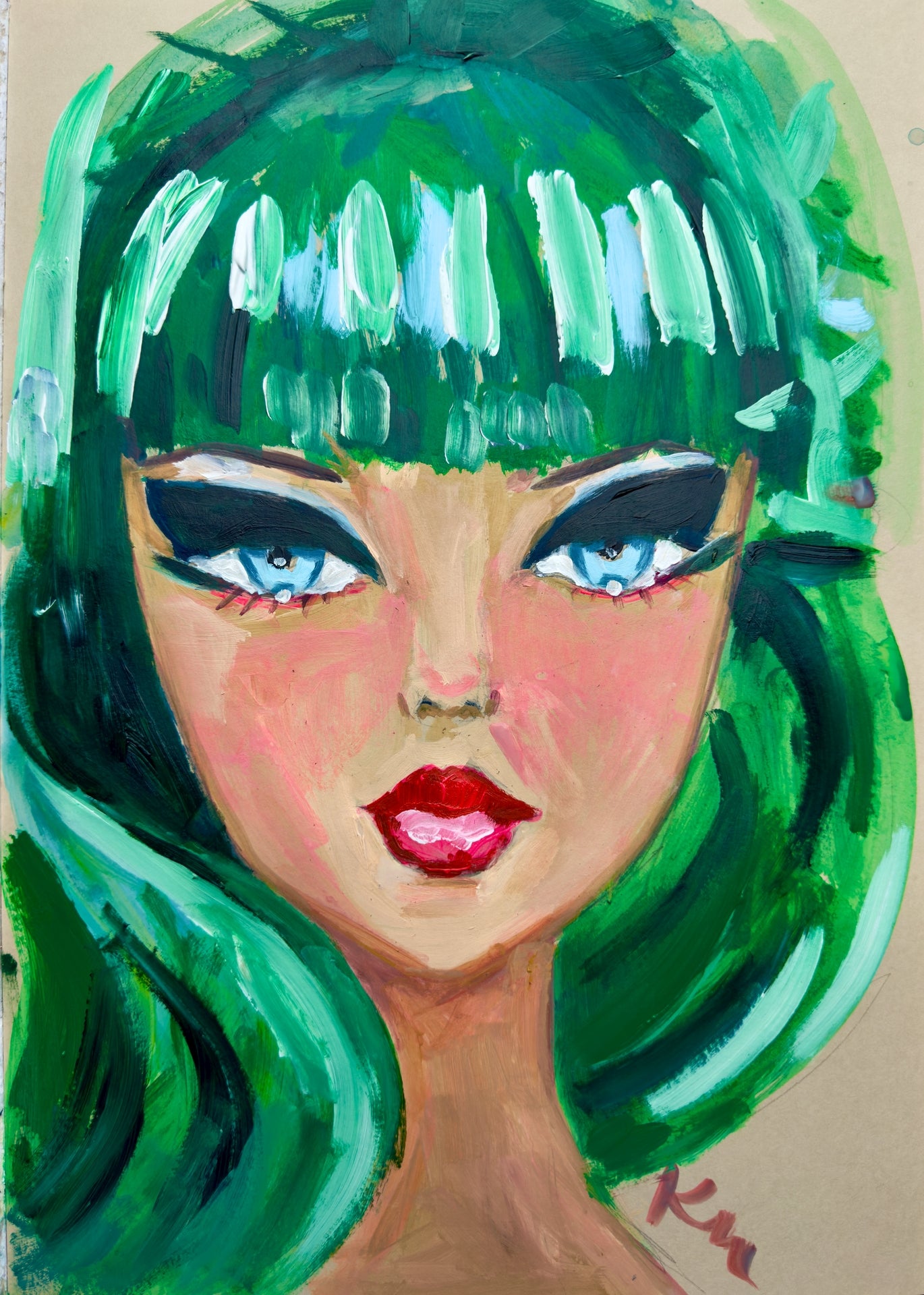 Green Barbie Print