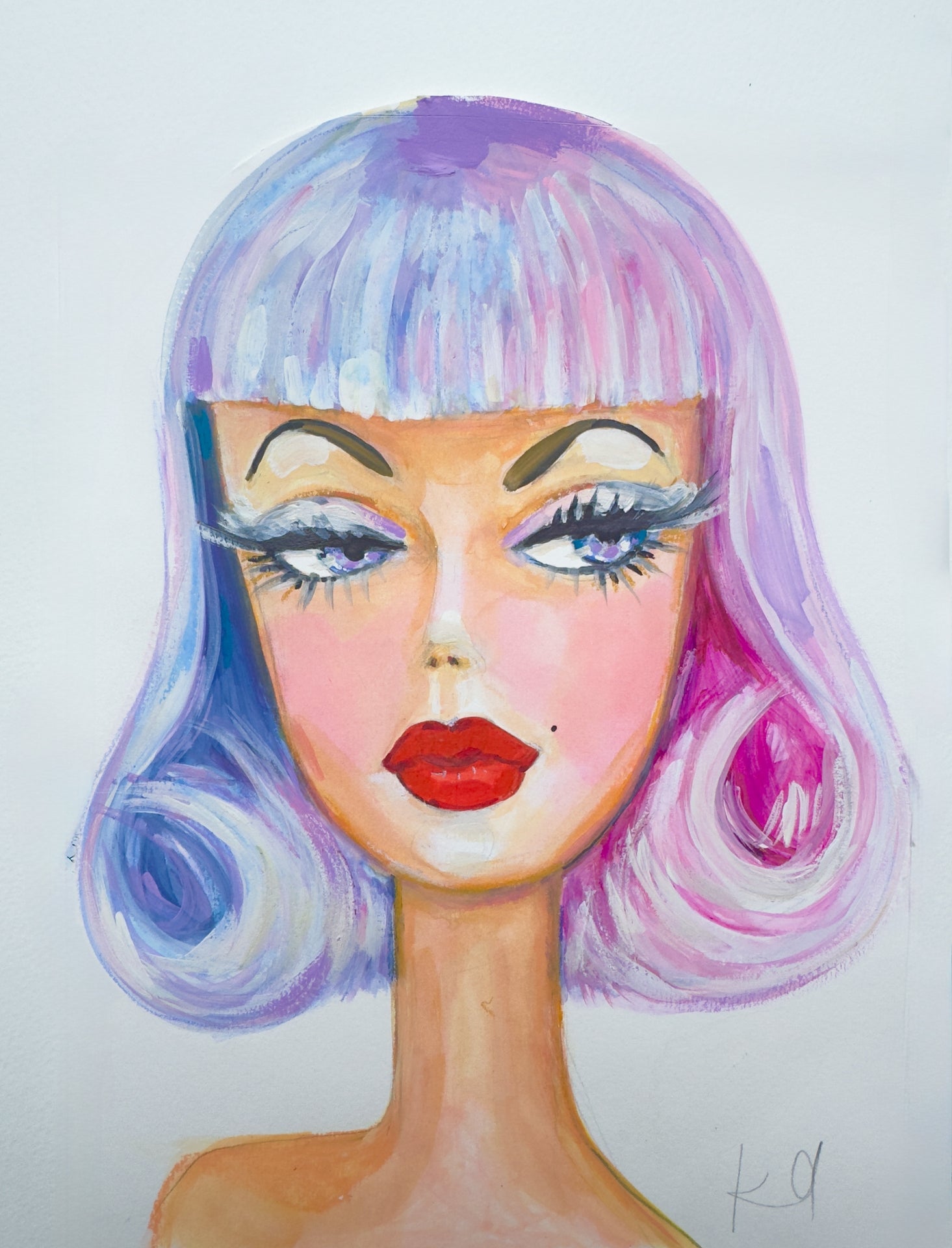 Purple Barbie Babe Print