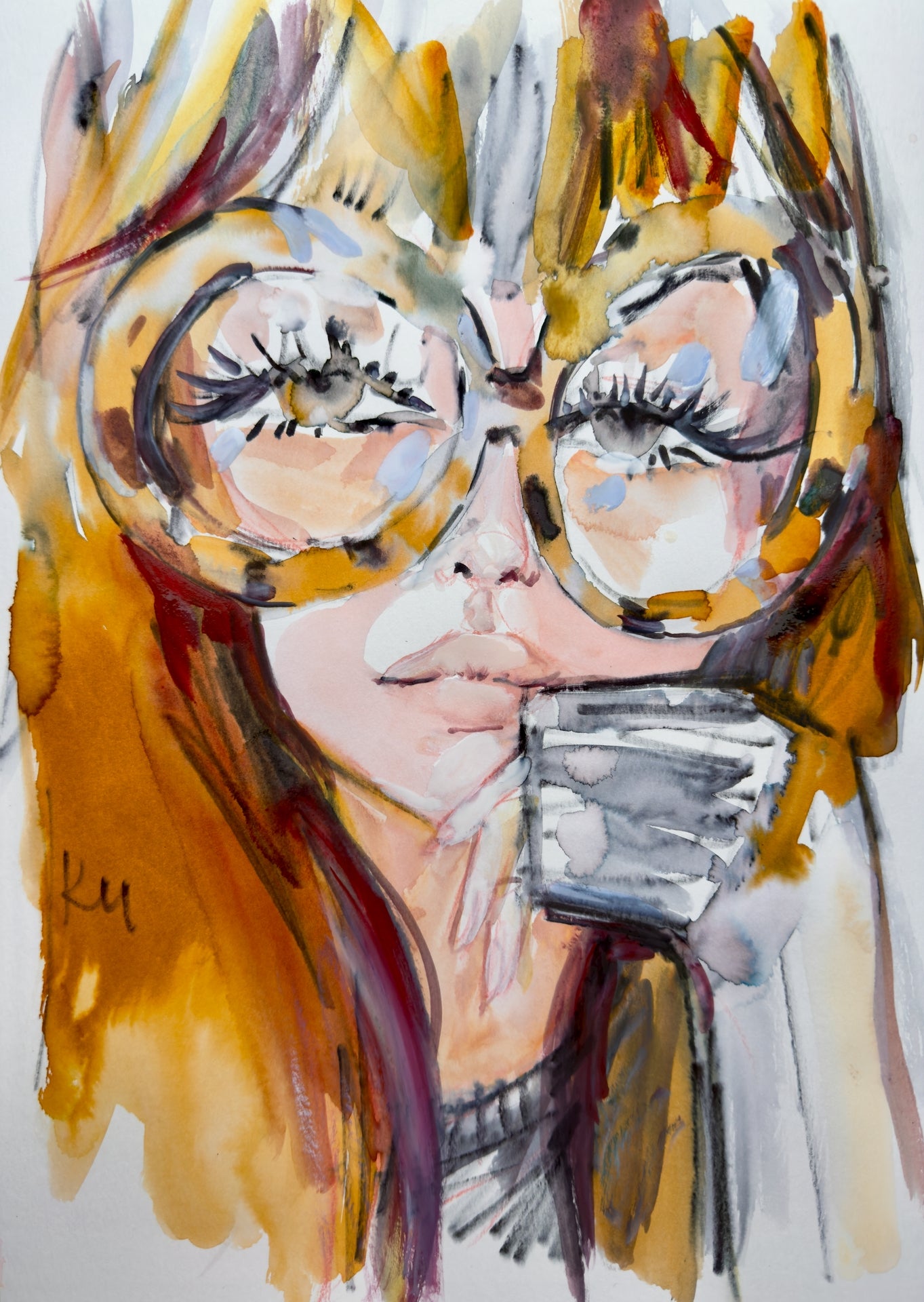 Celine Glasses Print