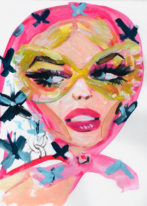 Pink Butterfly Scarf Print