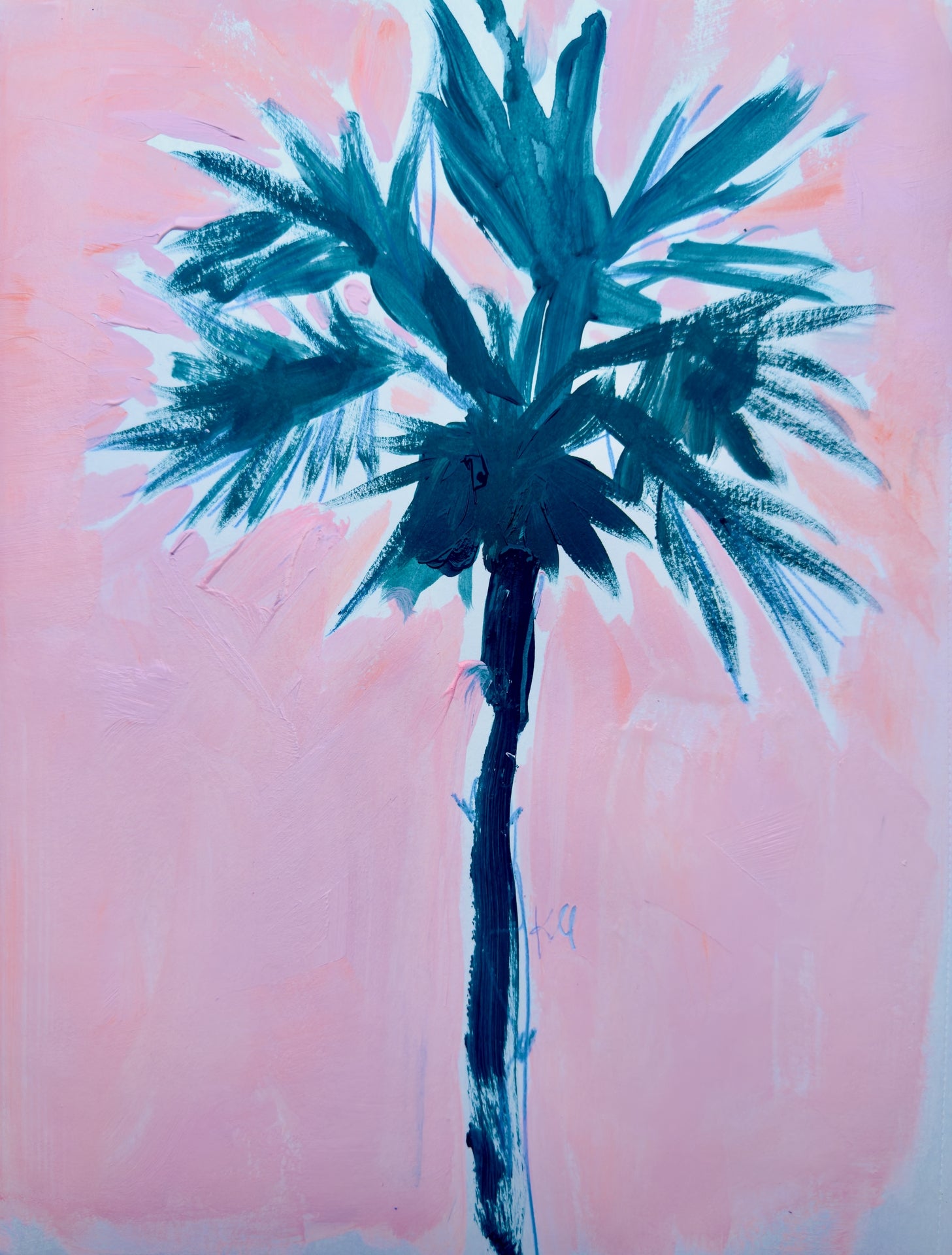 pink palm print