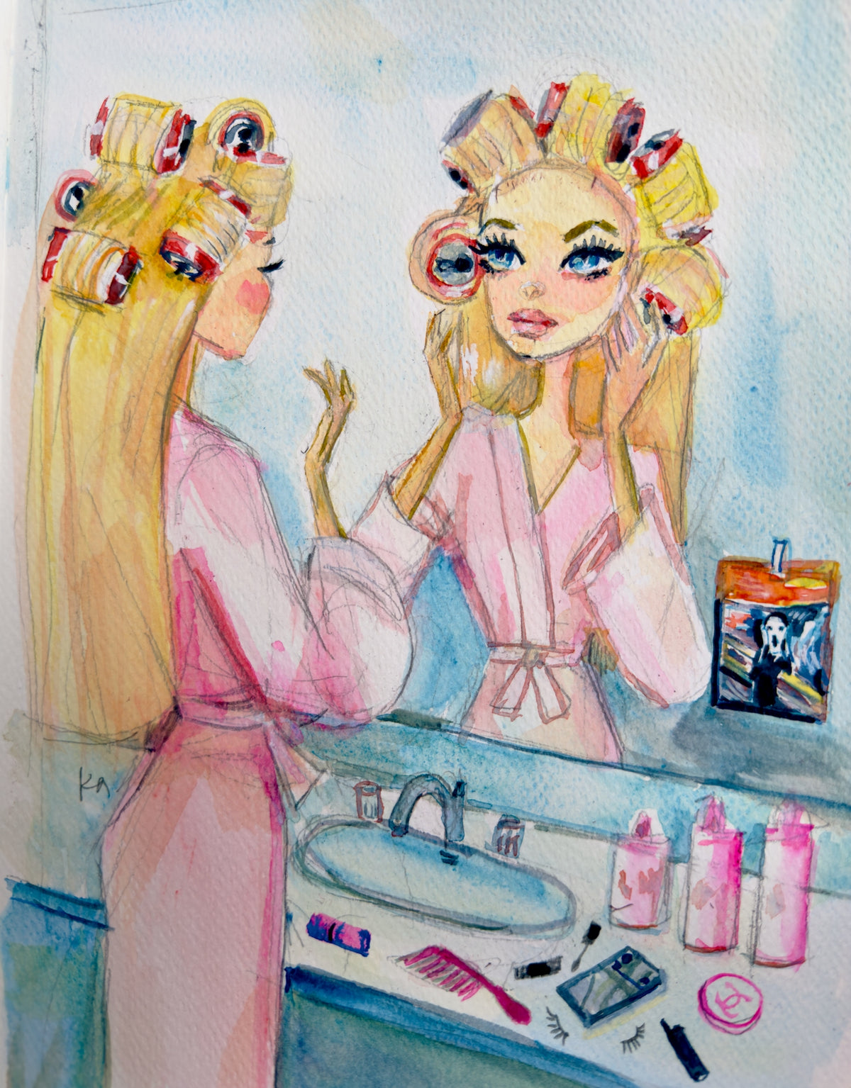 The Scream Barbie Print