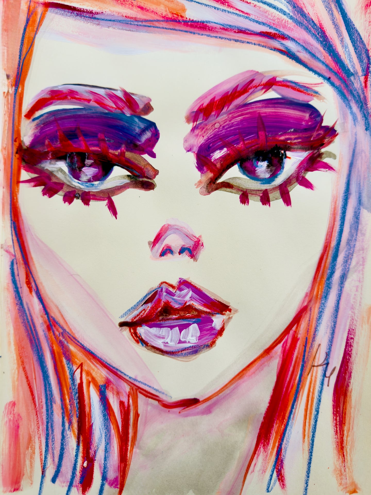 Rainbow Face Print