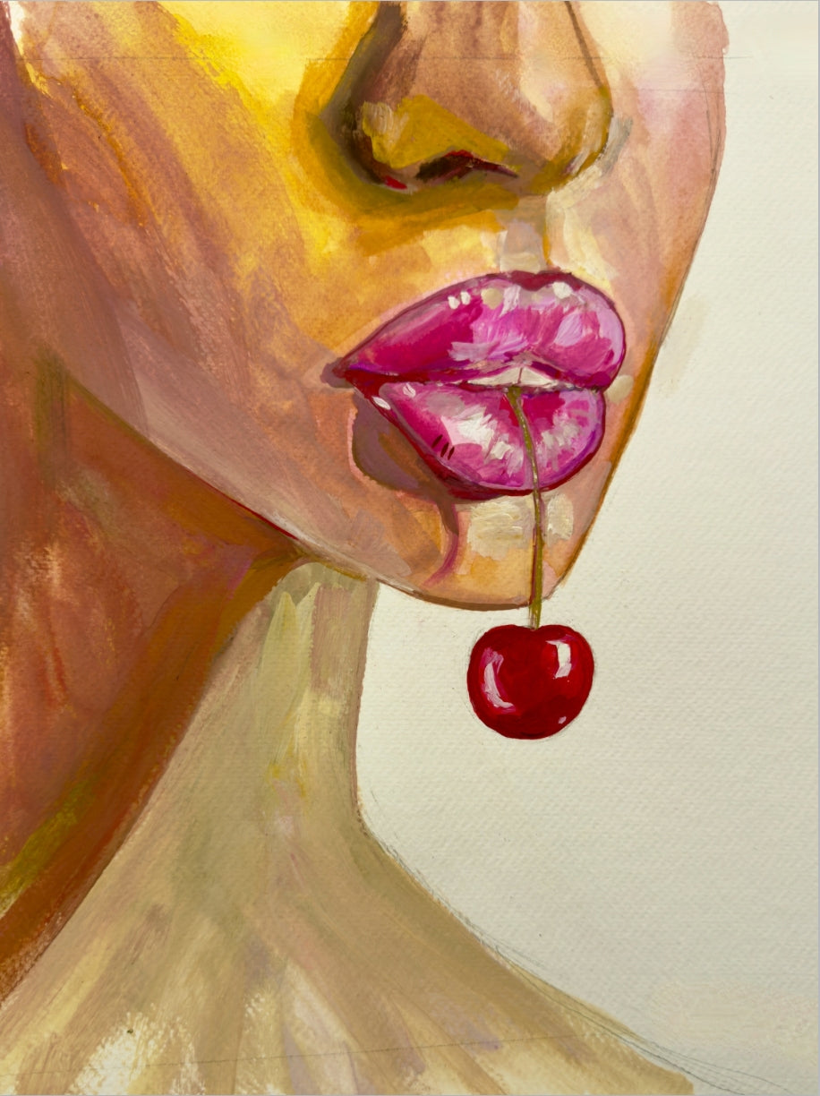 Cherry Shadow Print