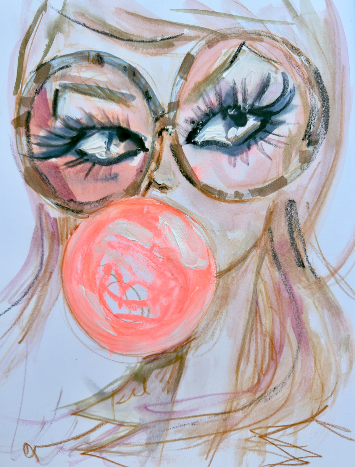 Sketch Bubble Neutral Print