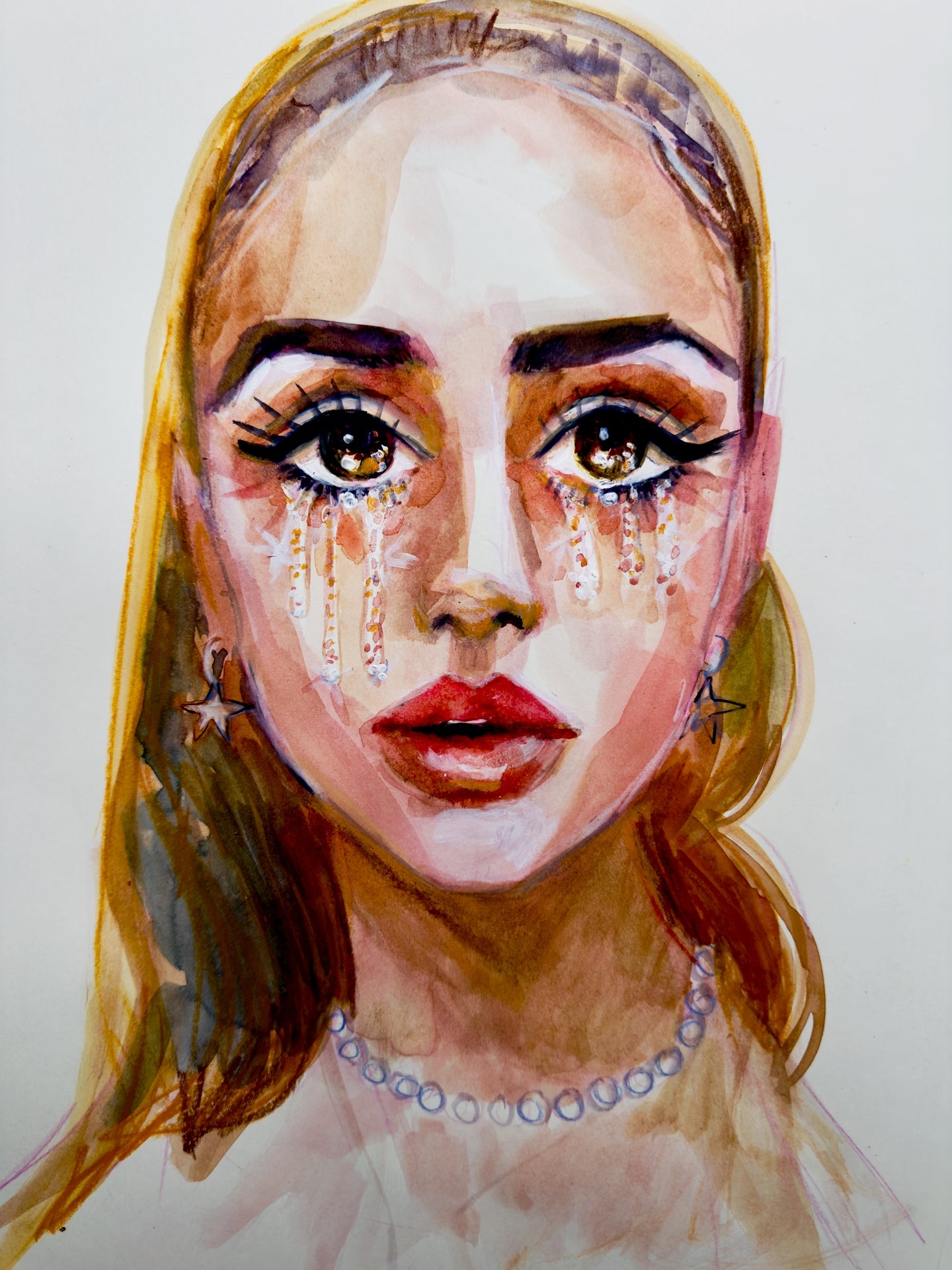 Tate Glitter Tears Print