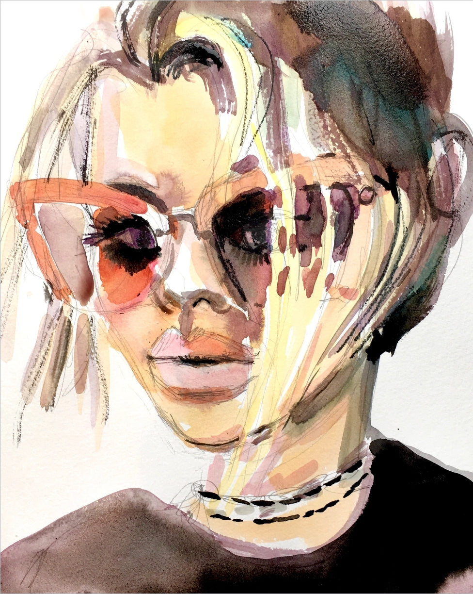 Pink Glasses Print