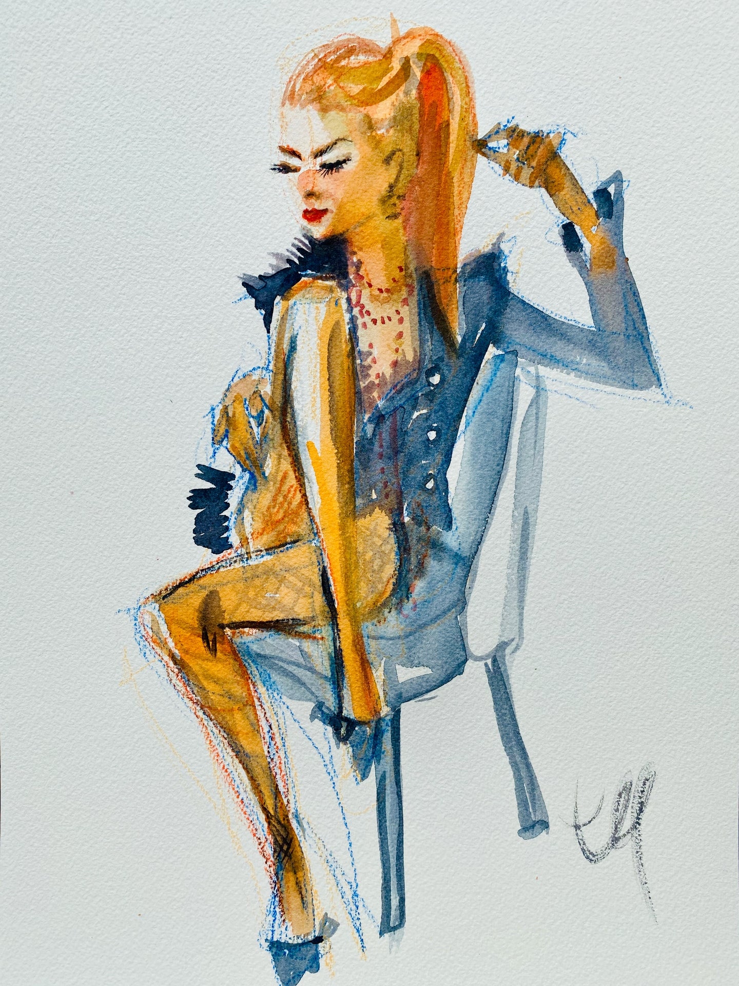 Reclining Nicole Print